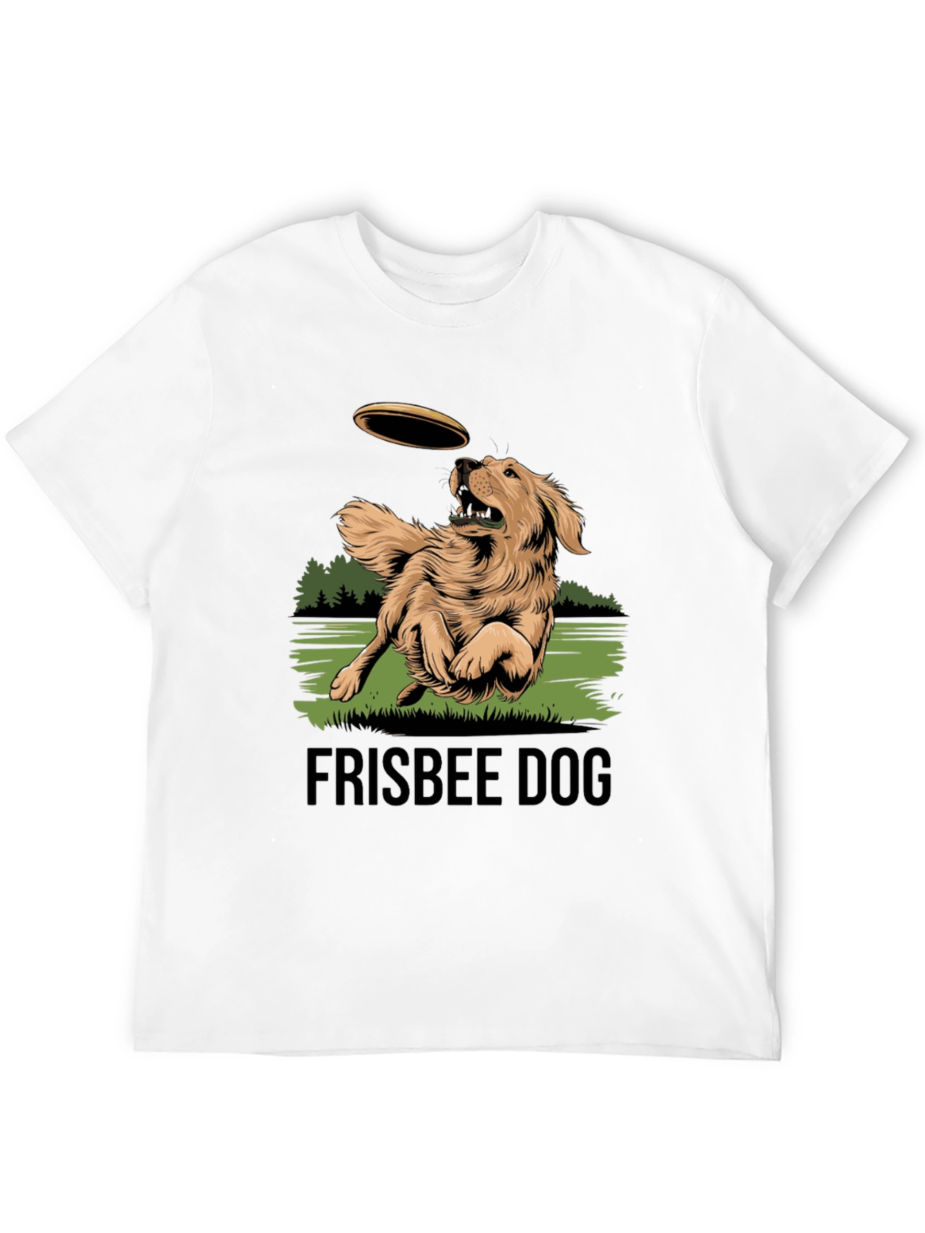 Frisbee Dog Graphic Tee - Fetch in Style!