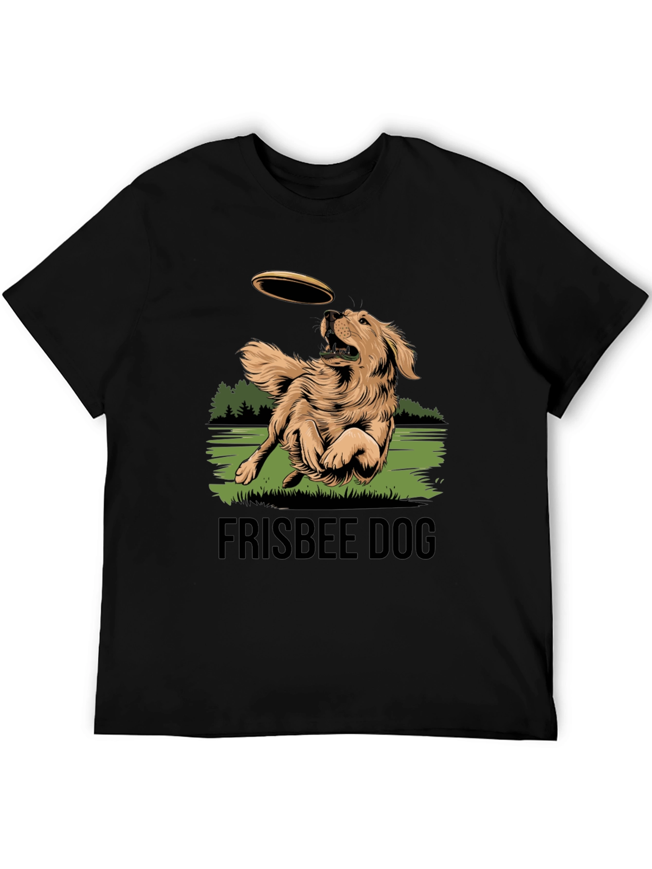 Frisbee Dog Graphic Tee - Fetch in Style!