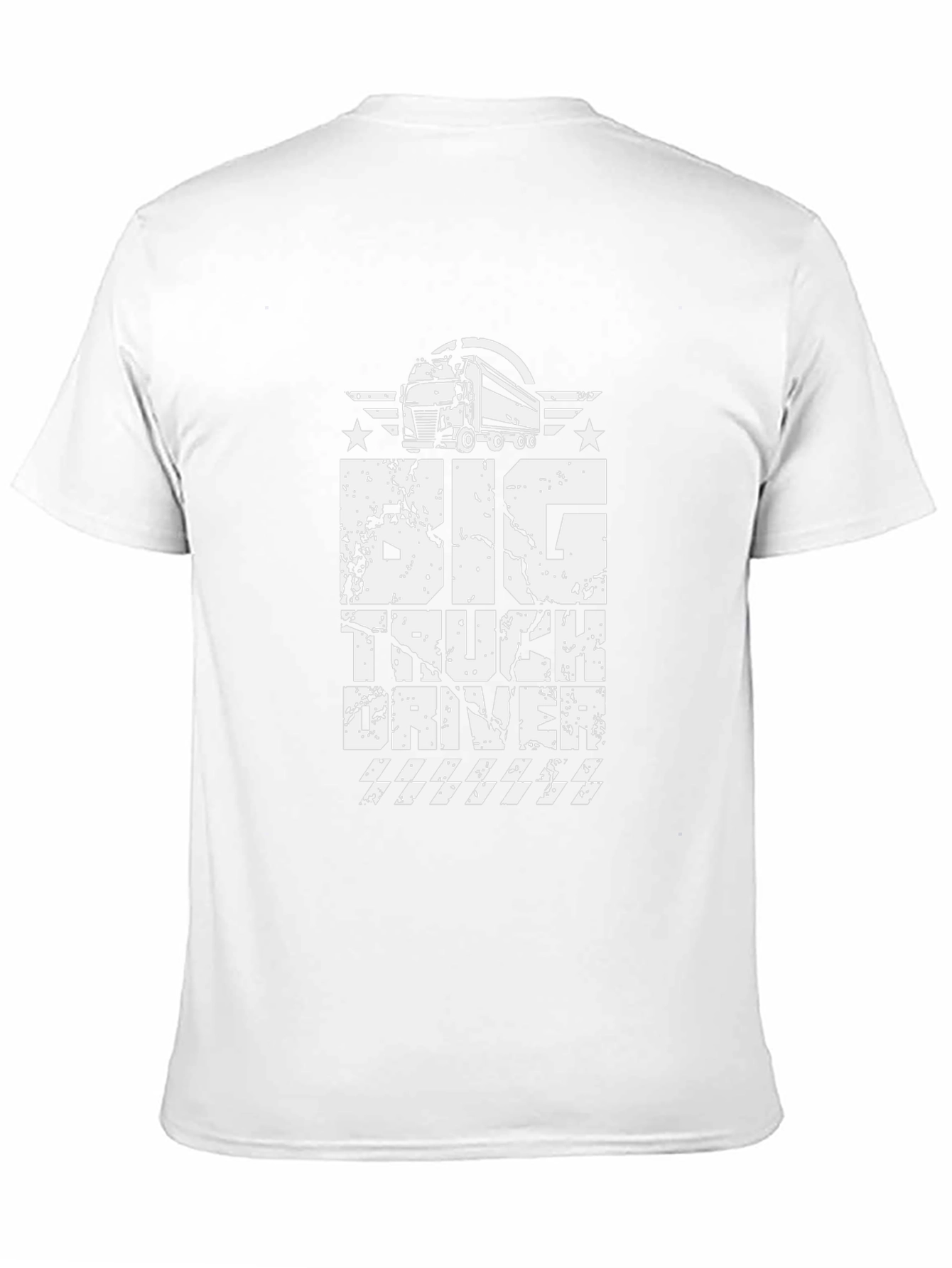 Big Truck Driver Graphic Tee - Black Cotton T-Shirt