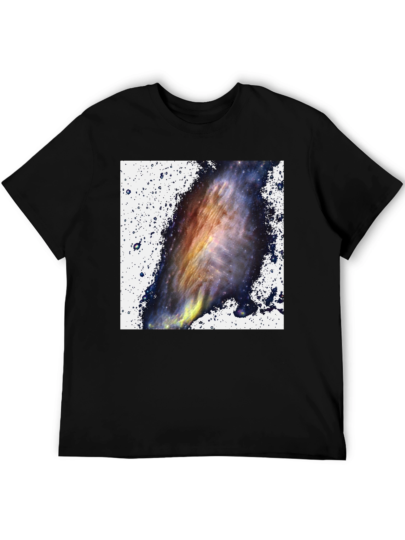 Galaxy Print Black T-Shirt - Celestial Style