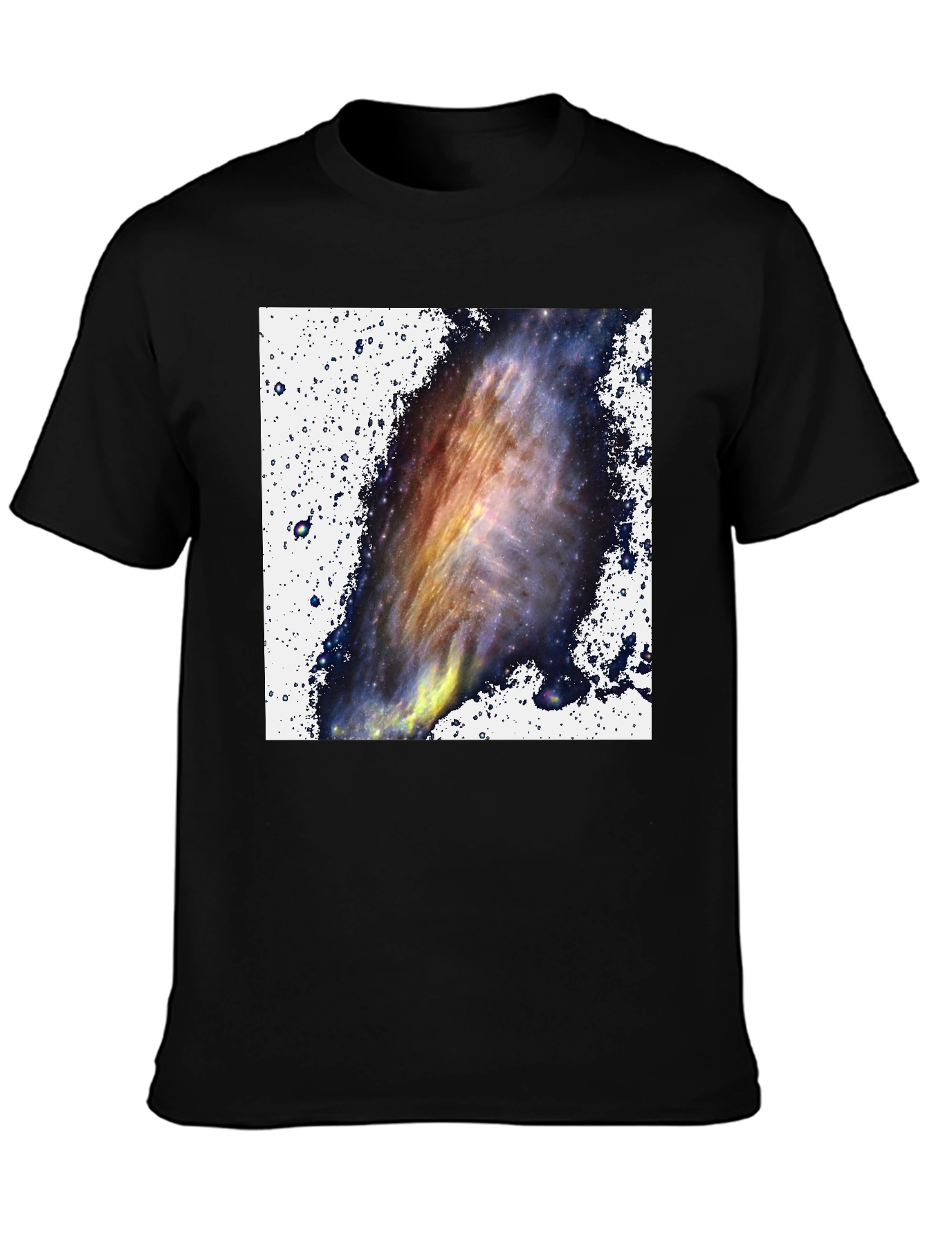 Galaxy Print Black T-Shirt - Celestial Style