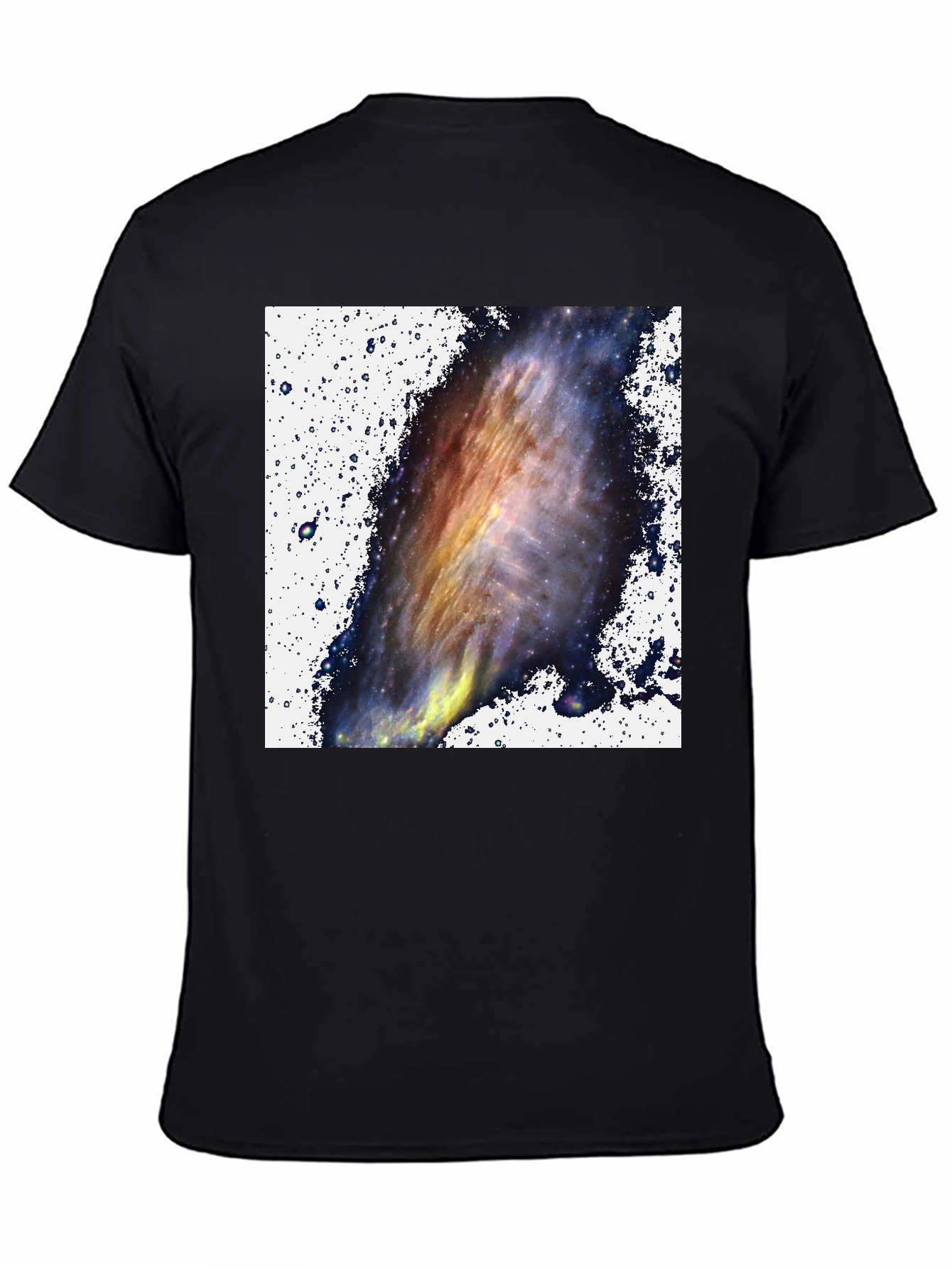 Galaxy Print Black T-Shirt - Celestial Style