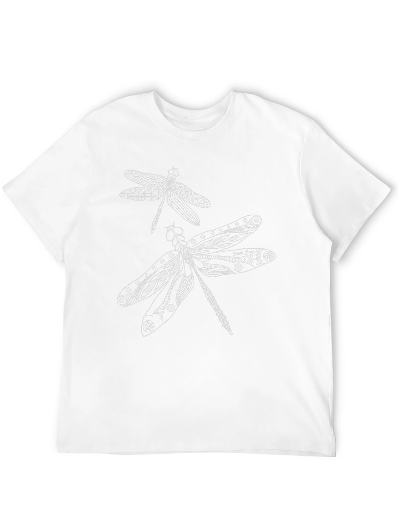 Dragonfly Graphic Print Black T-Shirt