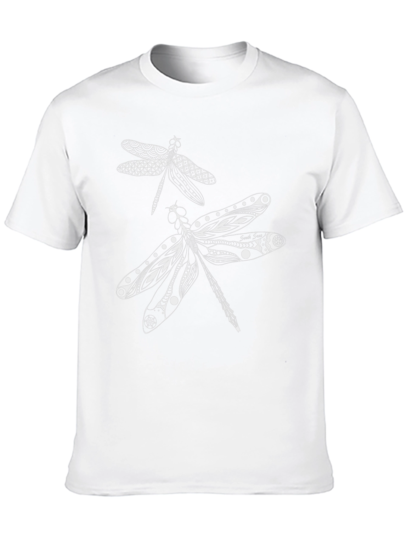 Dragonfly Graphic Print Black T-Shirt