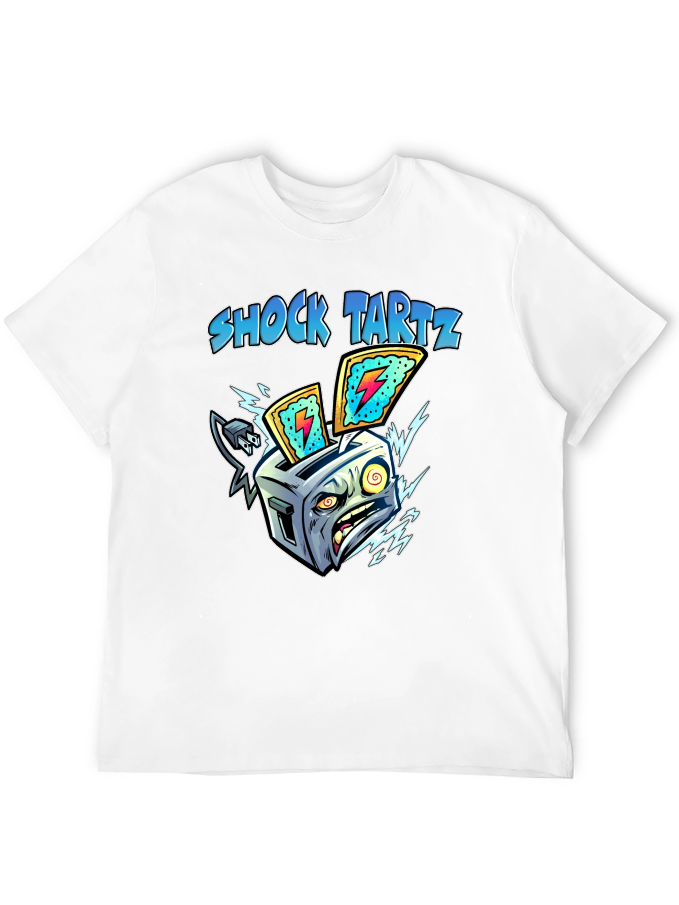 Shock Tartz Graphic T-Shirt - Electrifying Toaster Design