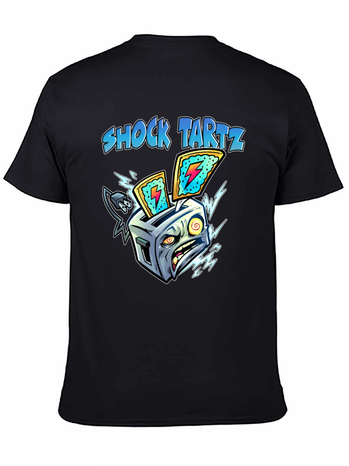 Shock Tartz Graphic T-Shirt - Electrifying Toaster Design