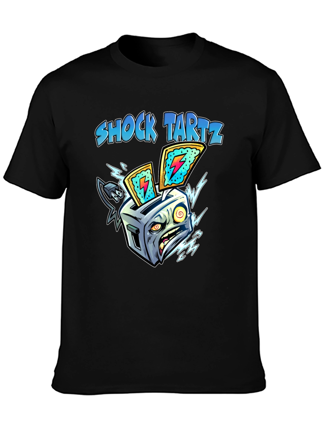 Shock Tartz Graphic T-Shirt - Electrifying Toaster Design