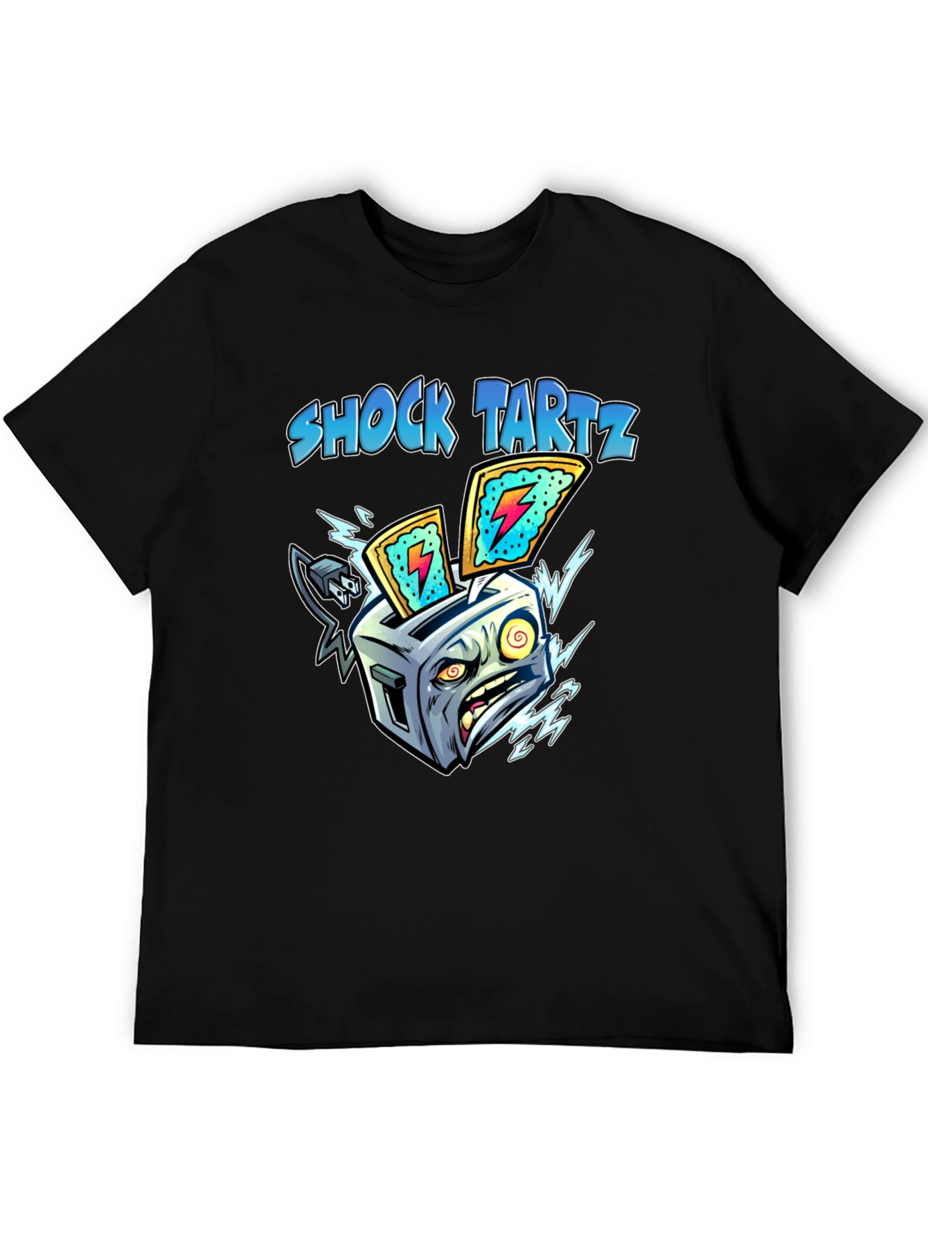 Shock Tartz Graphic T-Shirt - Electrifying Toaster Design