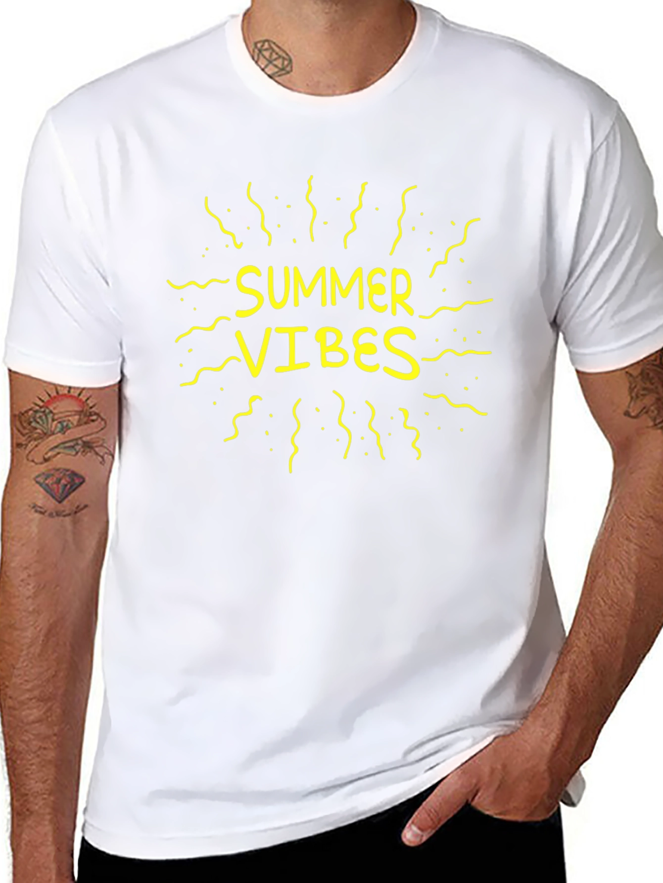Summer Vibes Black Graphic Tee