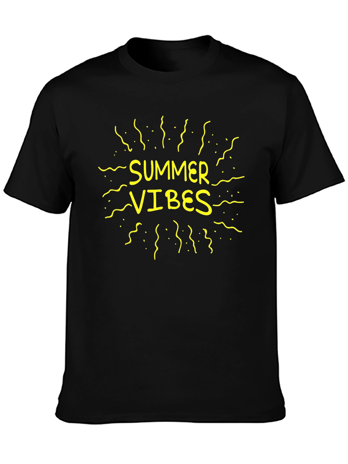 Summer Vibes Black Graphic Tee