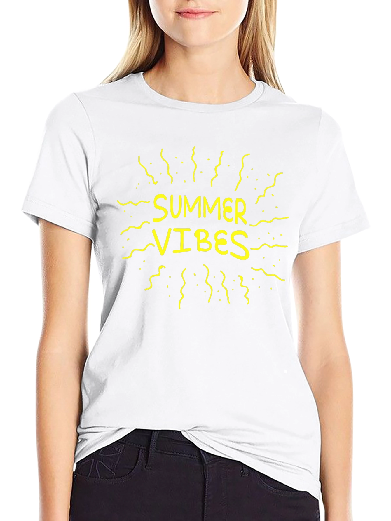 Summer Vibes Black Graphic Tee