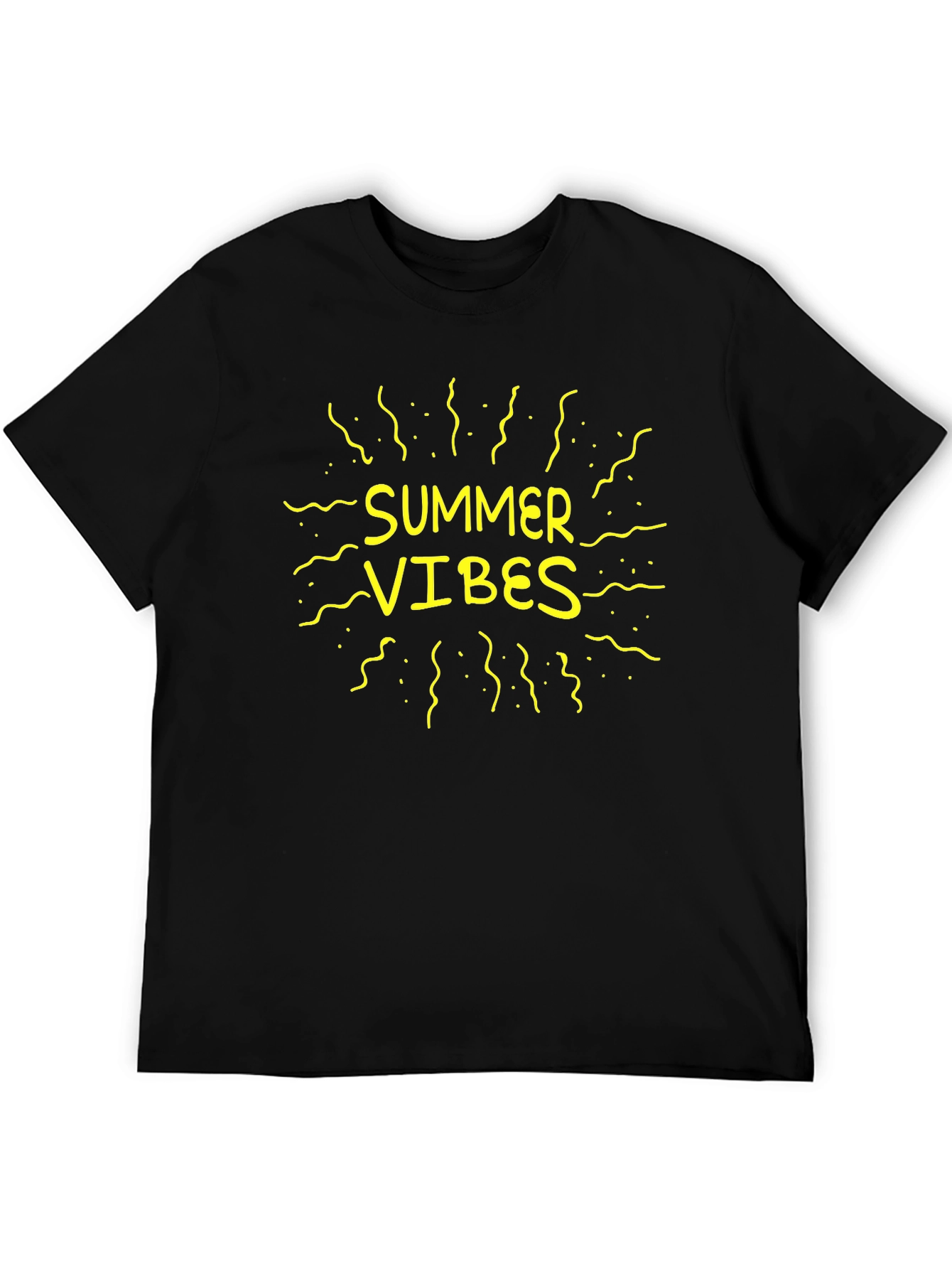 Summer Vibes Black Graphic Tee
