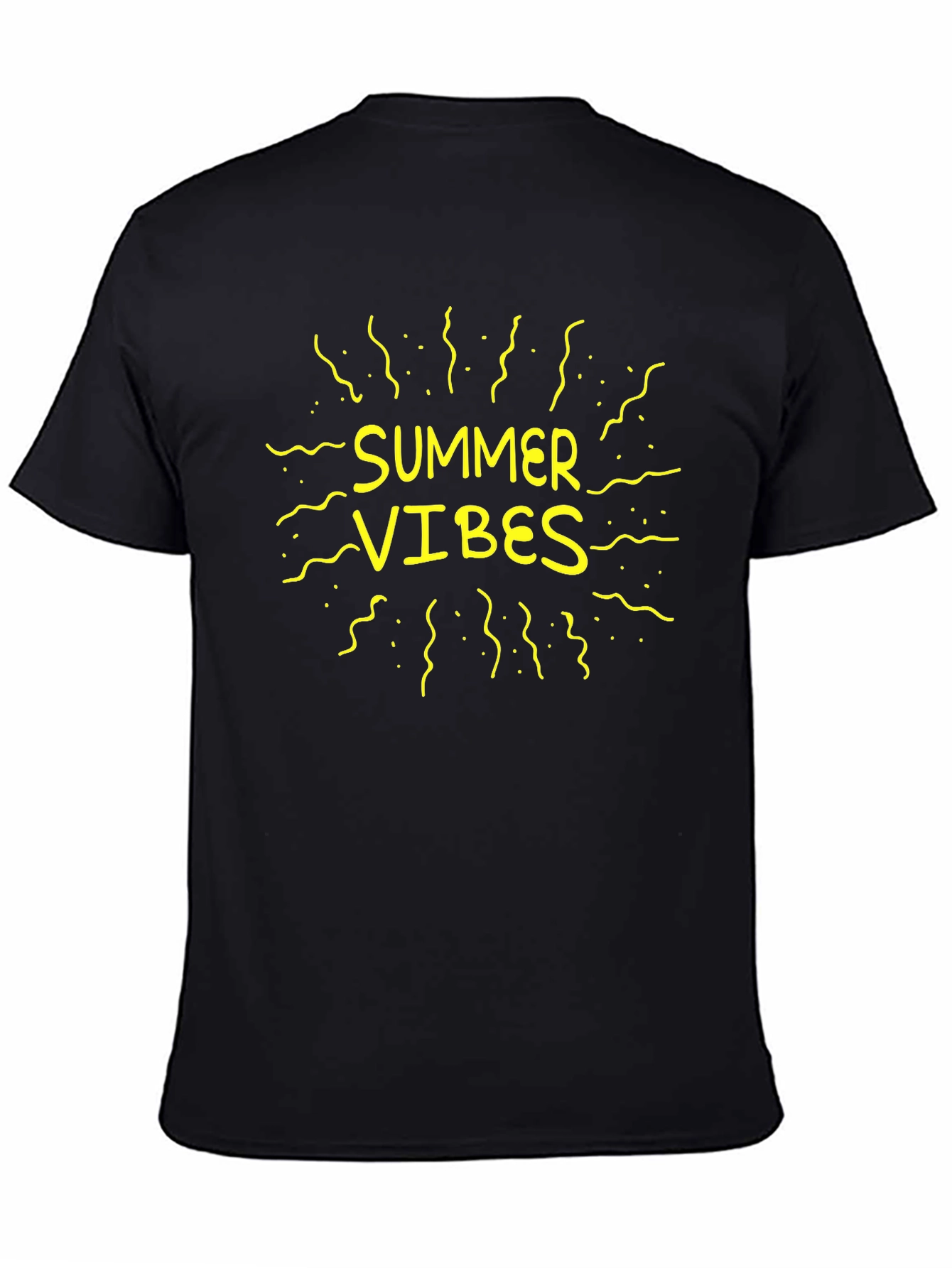 Summer Vibes Black Graphic Tee