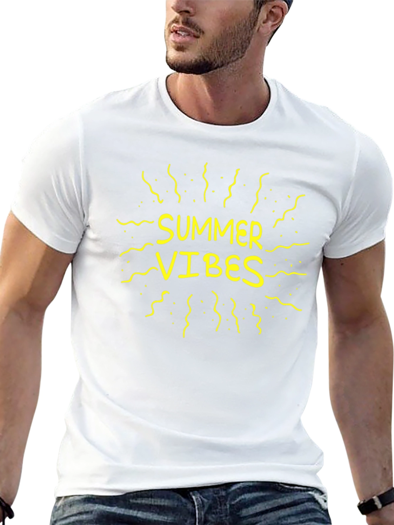 Summer Vibes Black Graphic Tee