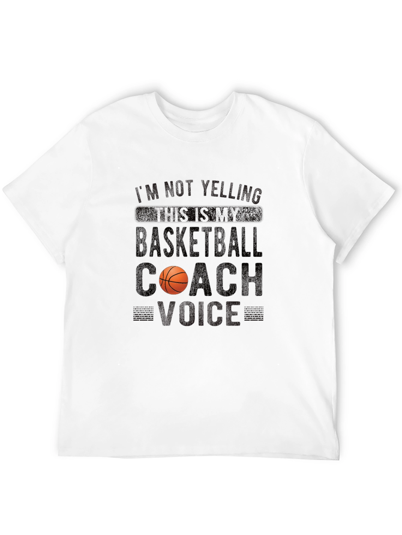 Basketball Coach Voice T-Shirt - Funny Novelty Tee