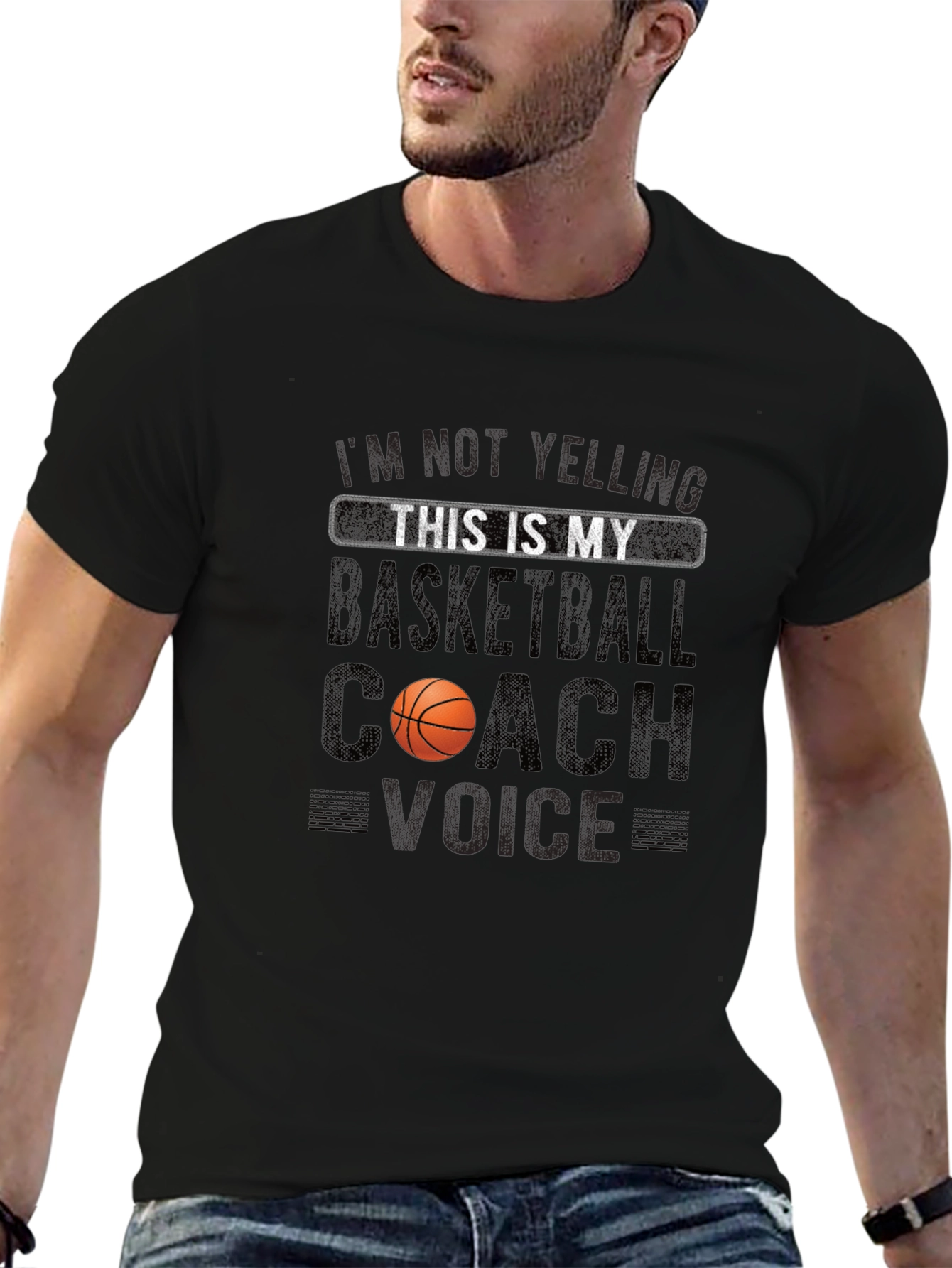 Basketball Coach Voice T-Shirt - Funny Novelty Tee