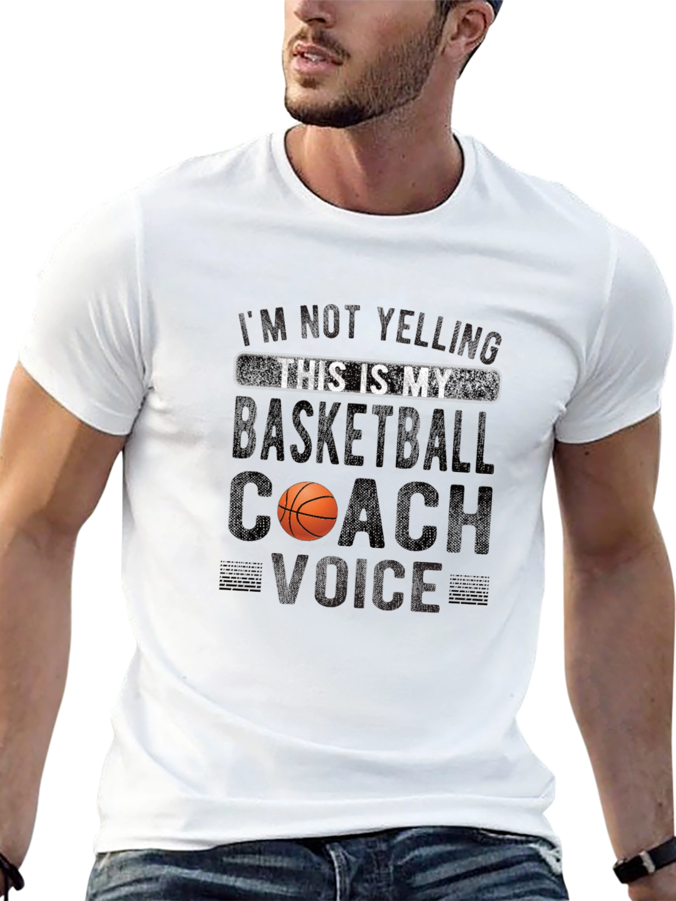 Basketball Coach Voice T-Shirt - Funny Novelty Tee