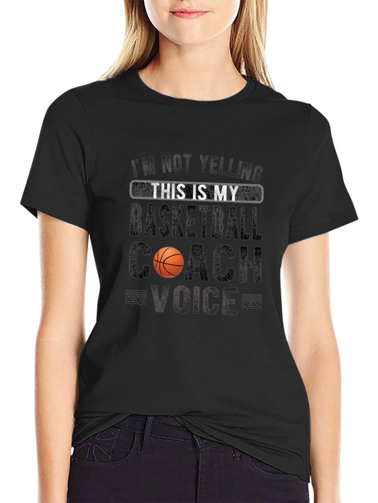 Basketball Coach Voice T-Shirt - Funny Novelty Tee
