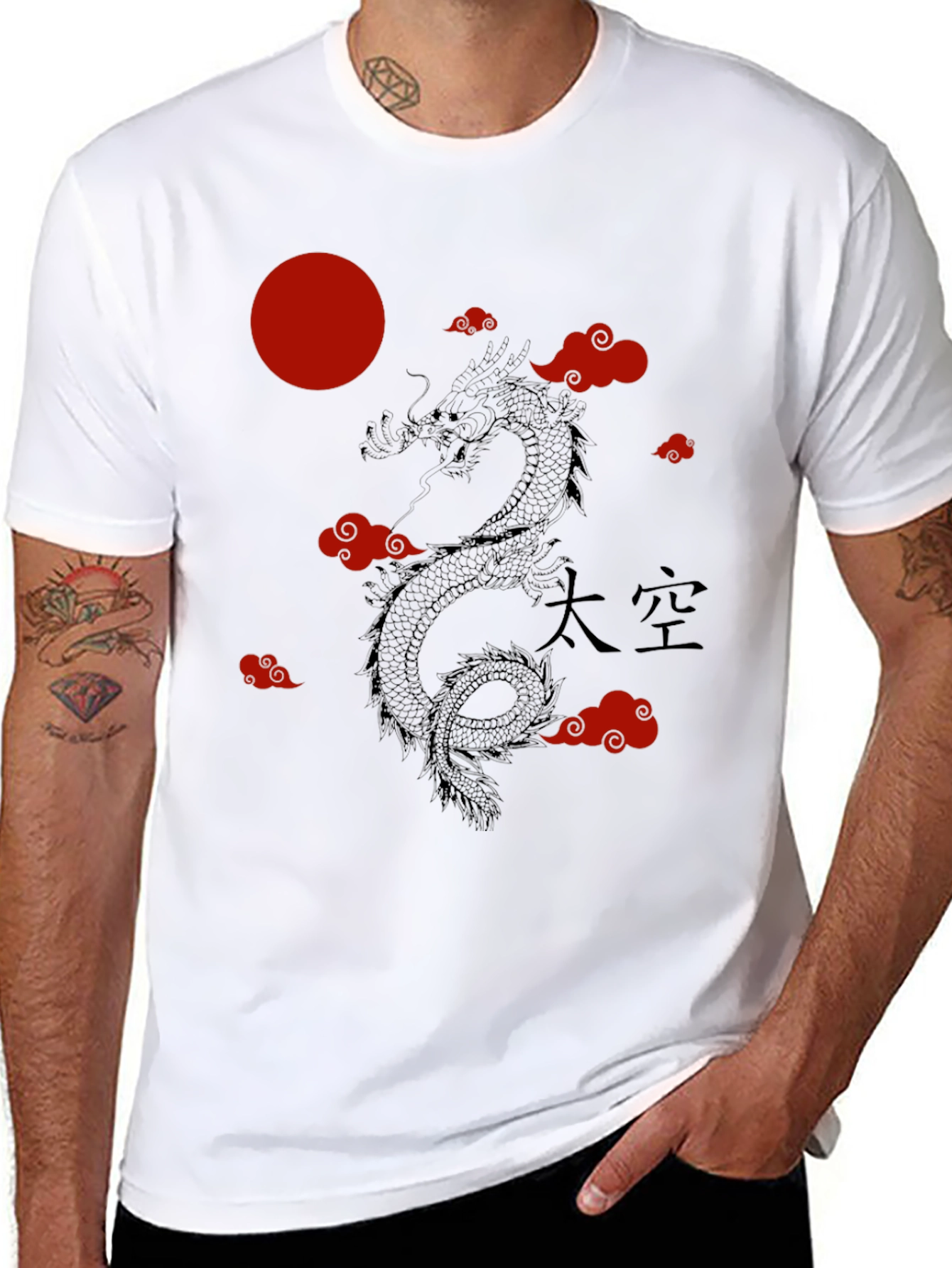 Dragon Cloud Graphic Tee - Black