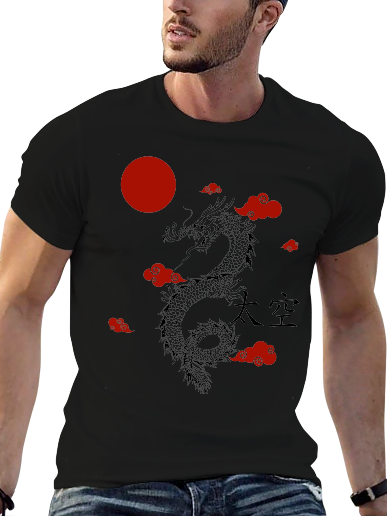 Dragon Cloud Graphic Tee - Black