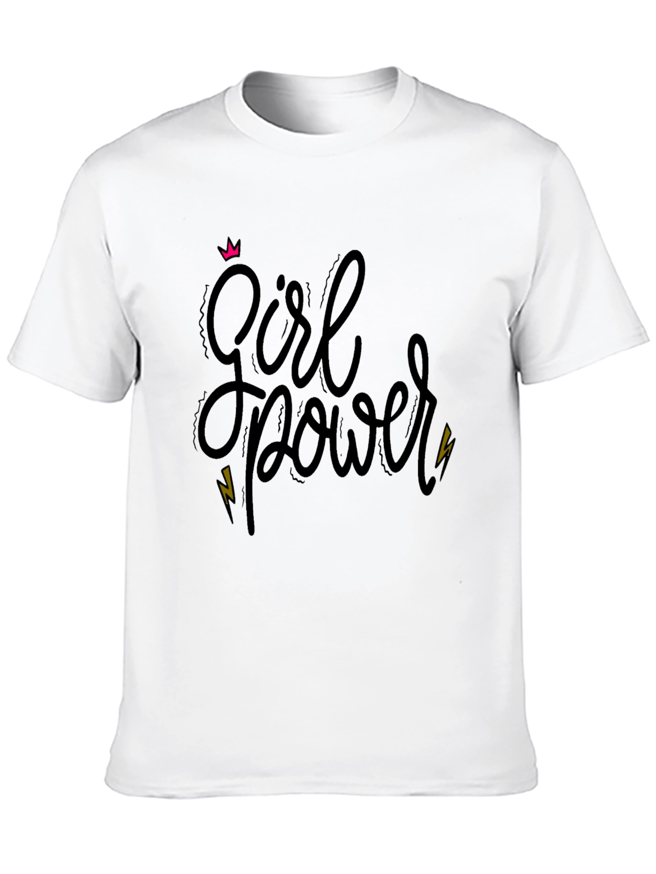 Girl Power Black Graphic Tee - Empowering Style