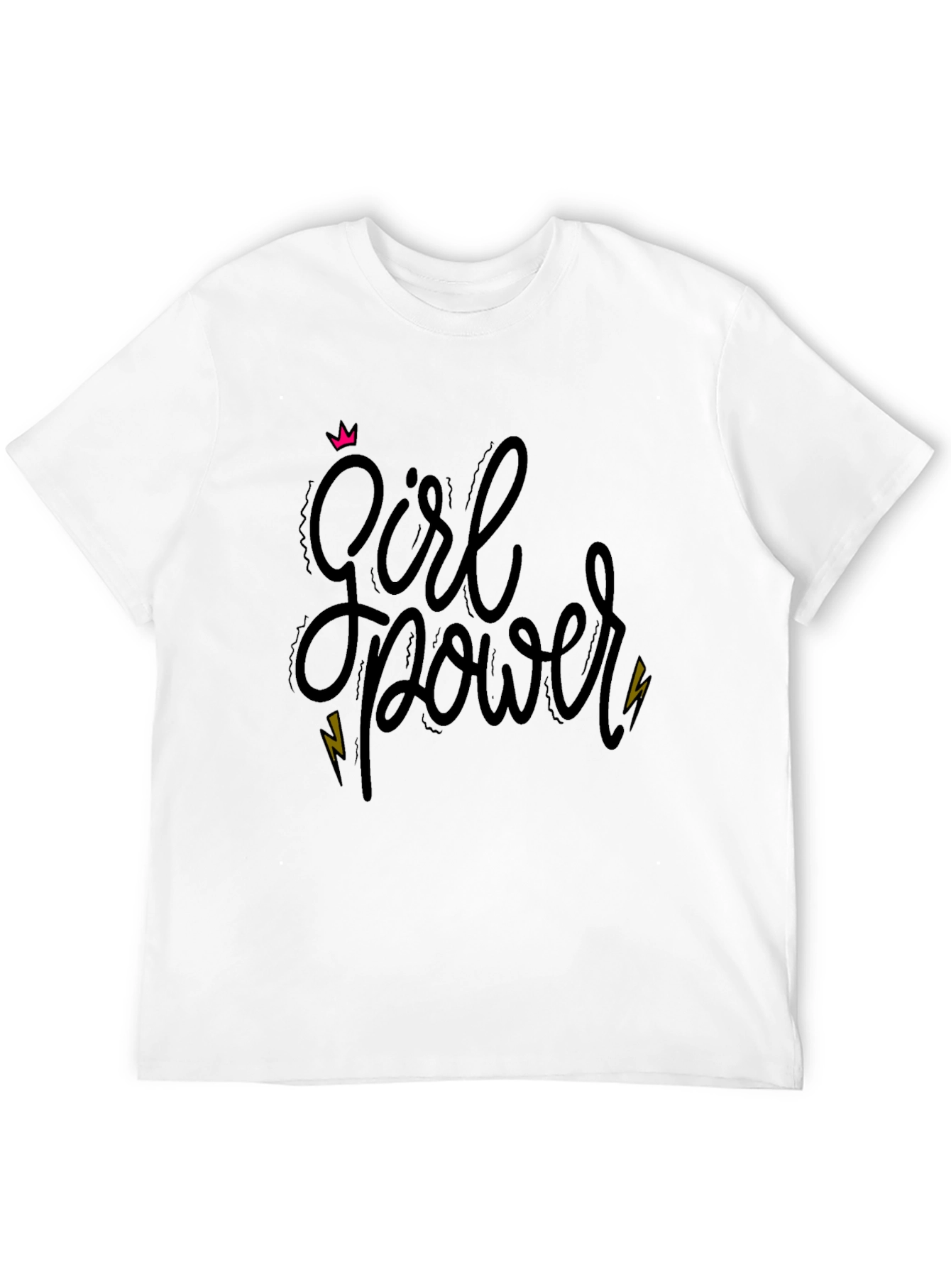 Girl Power Black Graphic Tee - Empowering Style