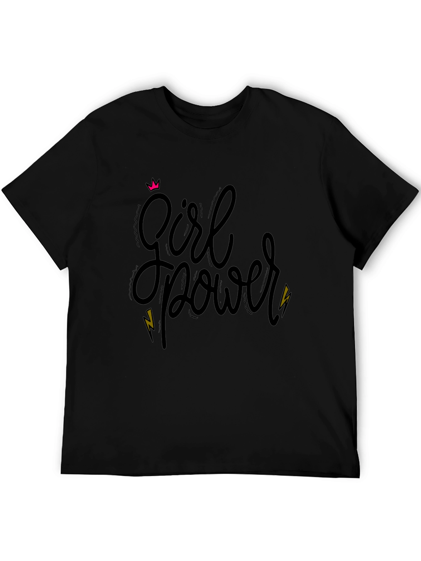 Girl Power Black Graphic Tee - Empowering Style