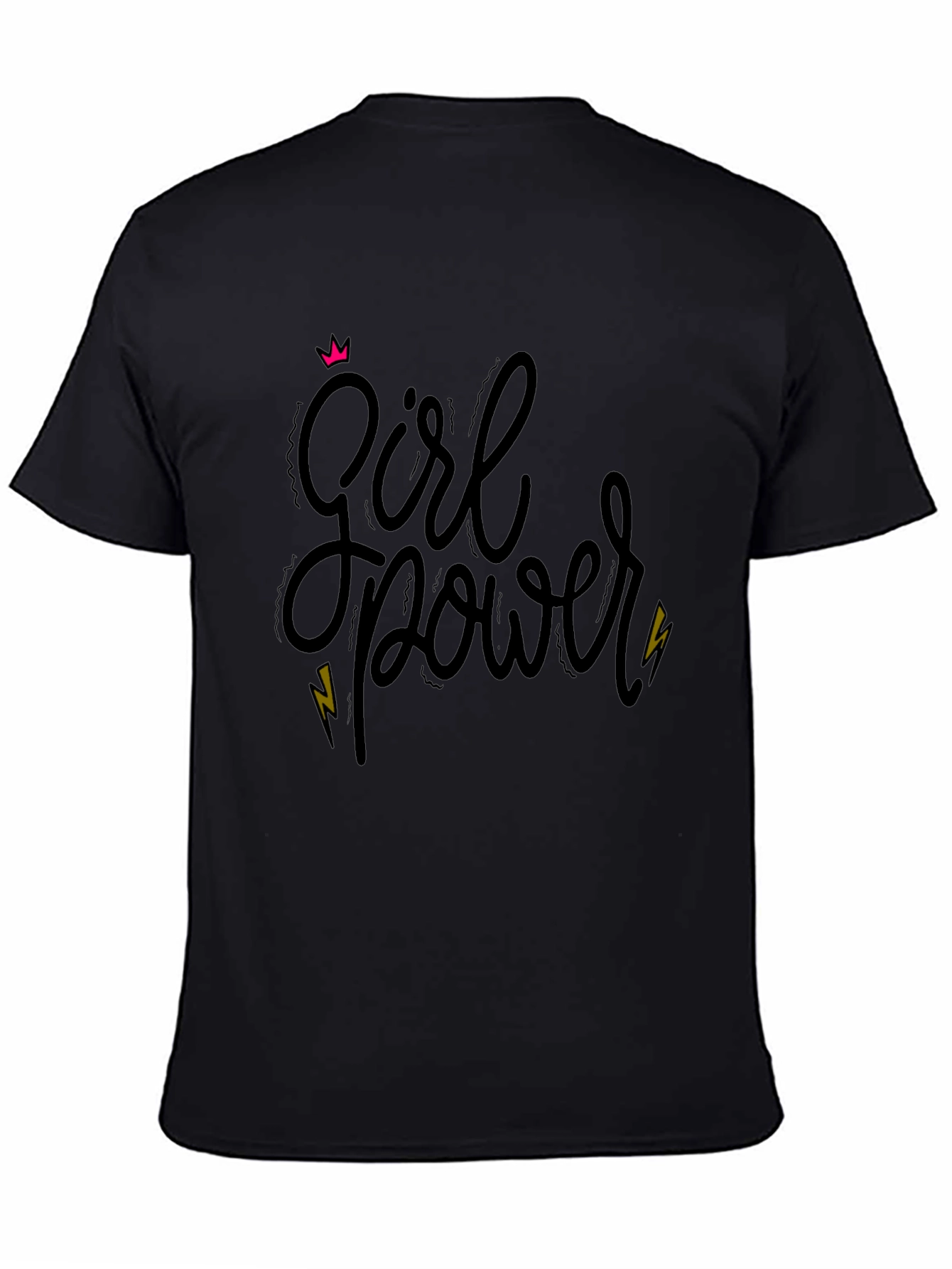 Girl Power Black Graphic Tee - Empowering Style