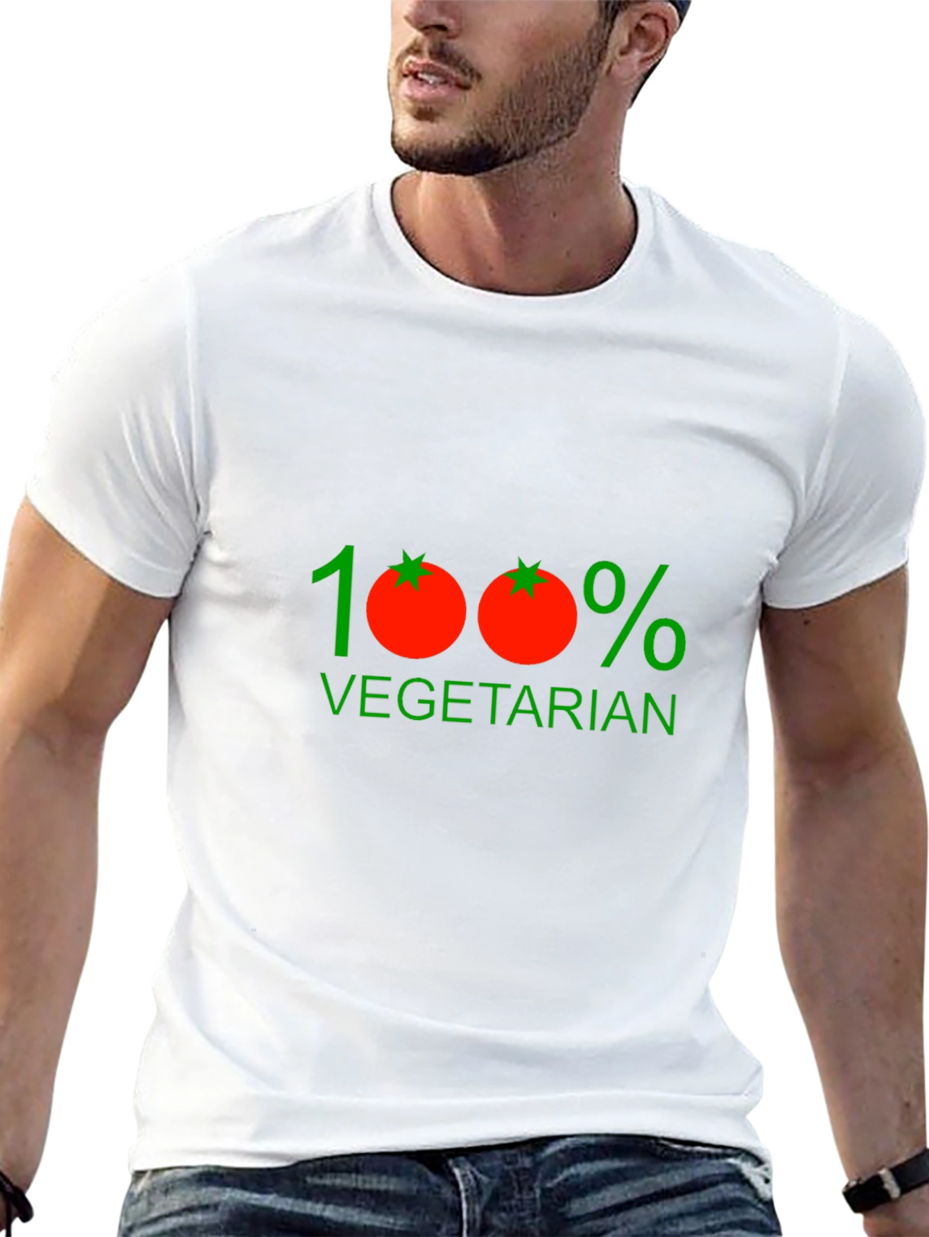 100% Vegetarian Graphic Tee - Black
