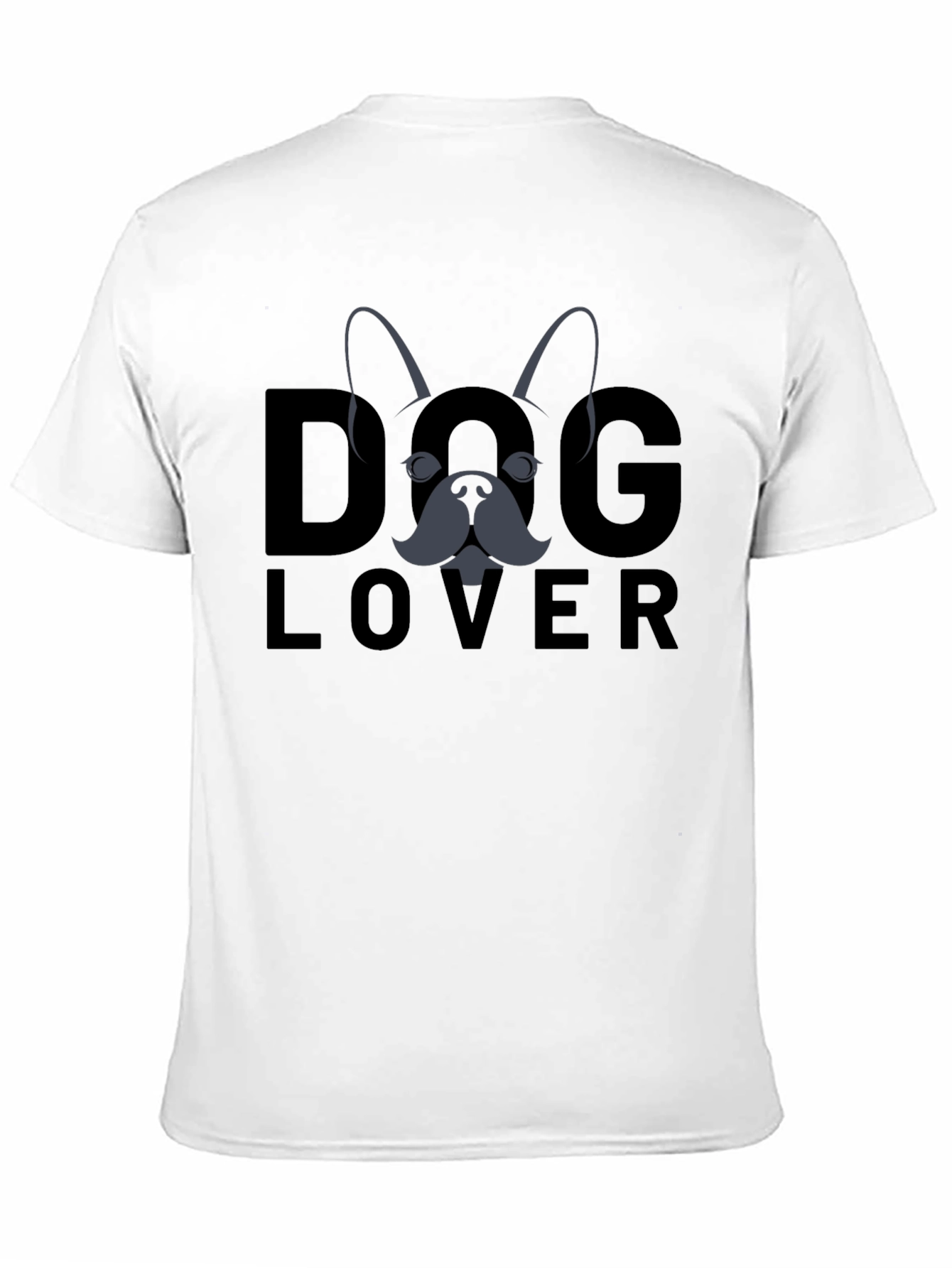 Dog Lover Graphic Tee - Black Cotton T-Shirt