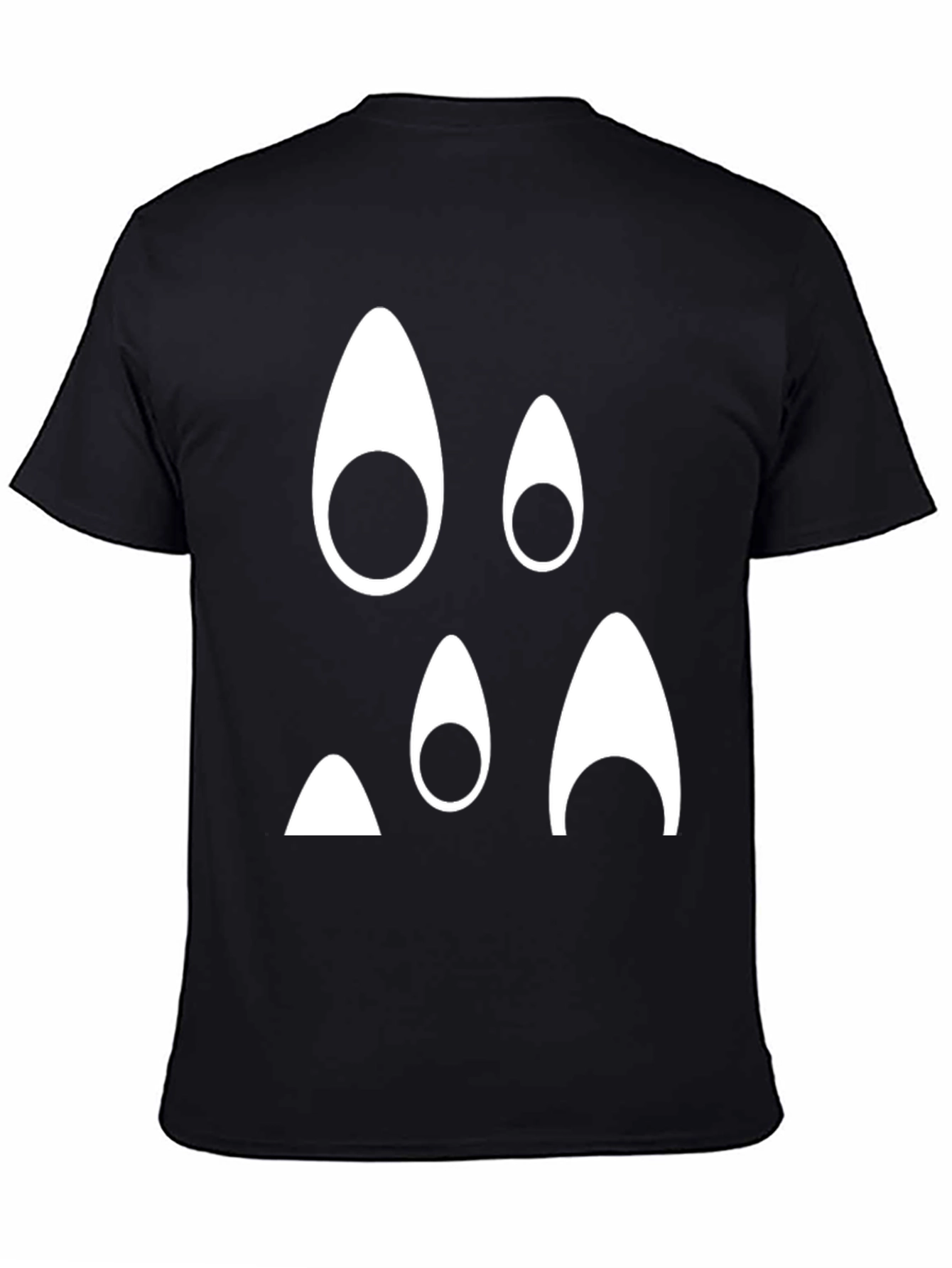 Funny Ghost Face Black T-Shirt