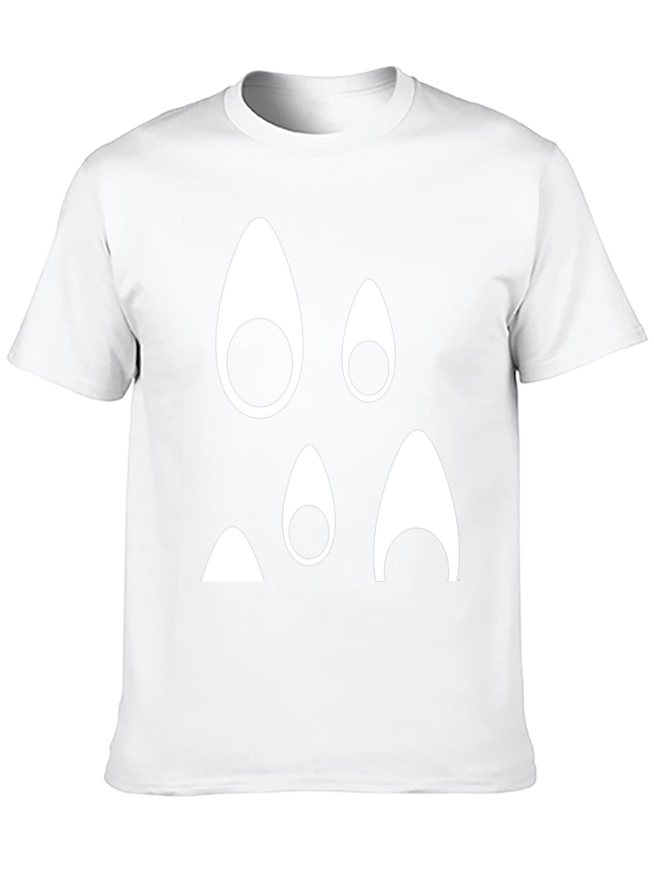 Funny Ghost Face Black T-Shirt