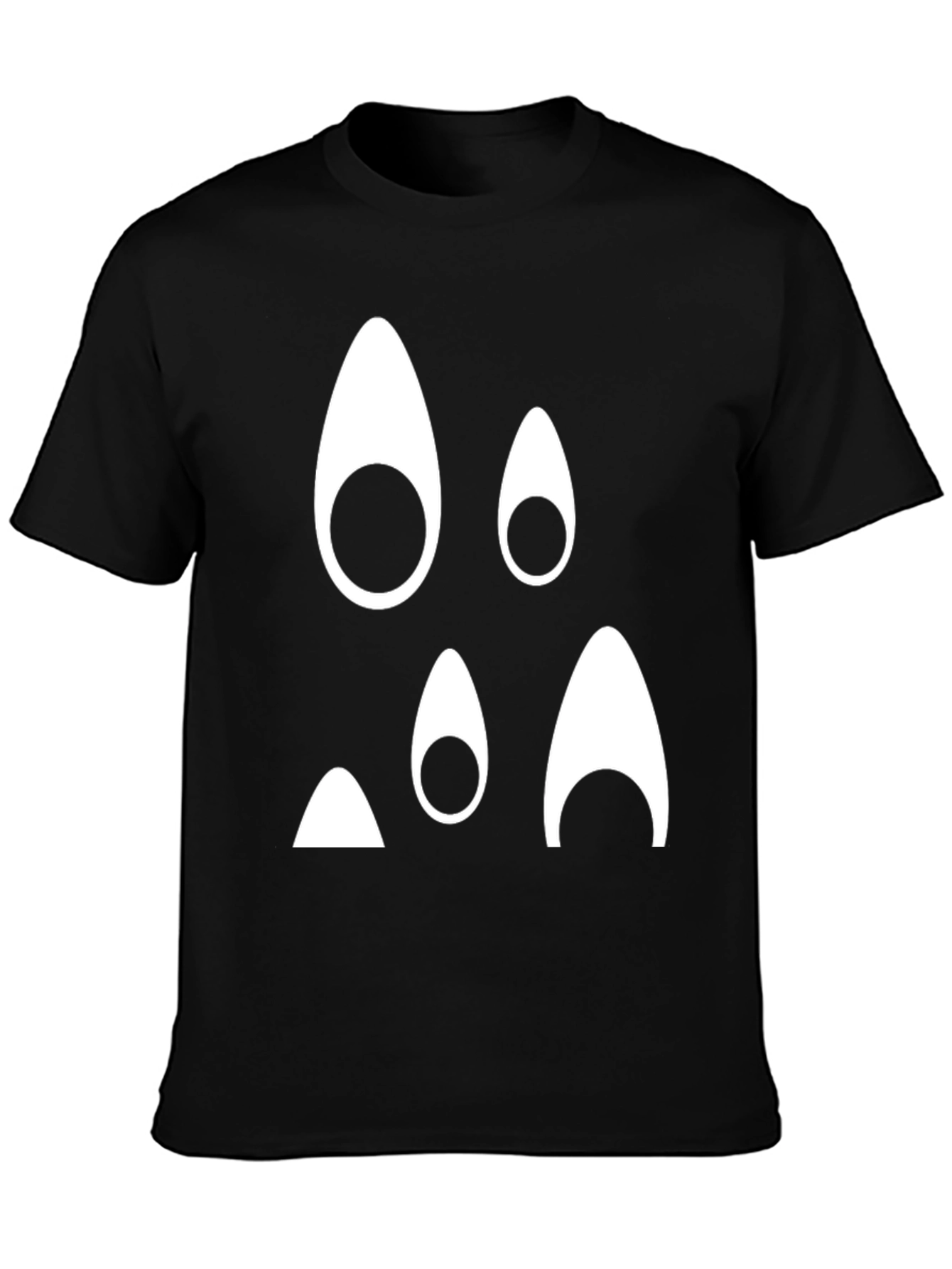 Funny Ghost Face Black T-Shirt