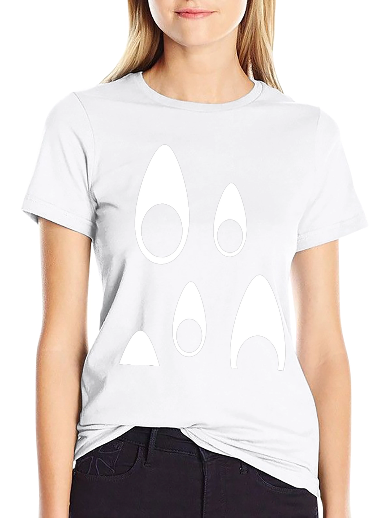 Funny Ghost Face Black T-Shirt