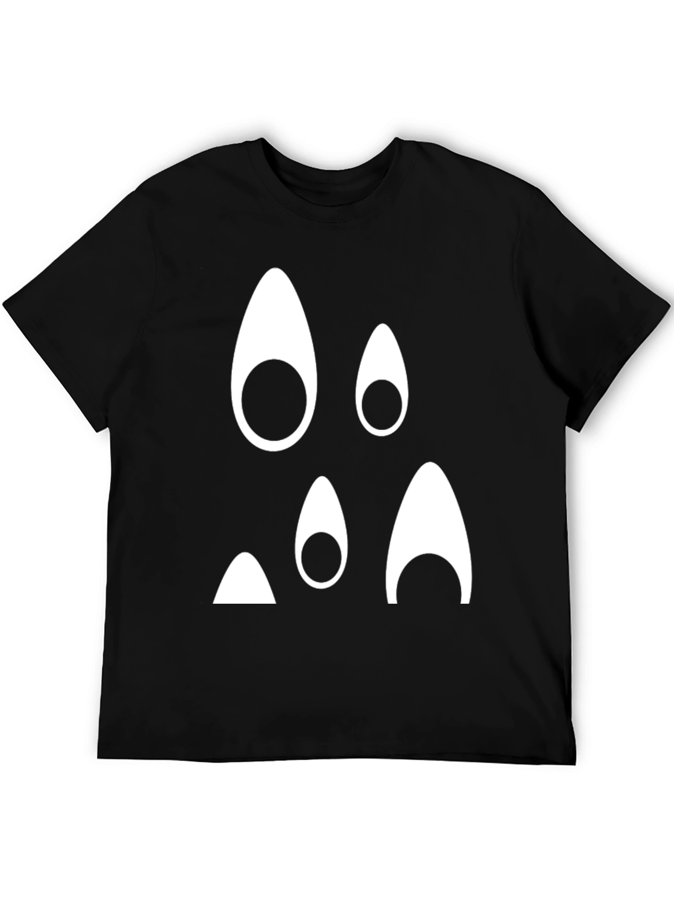 Funny Ghost Face Black T-Shirt