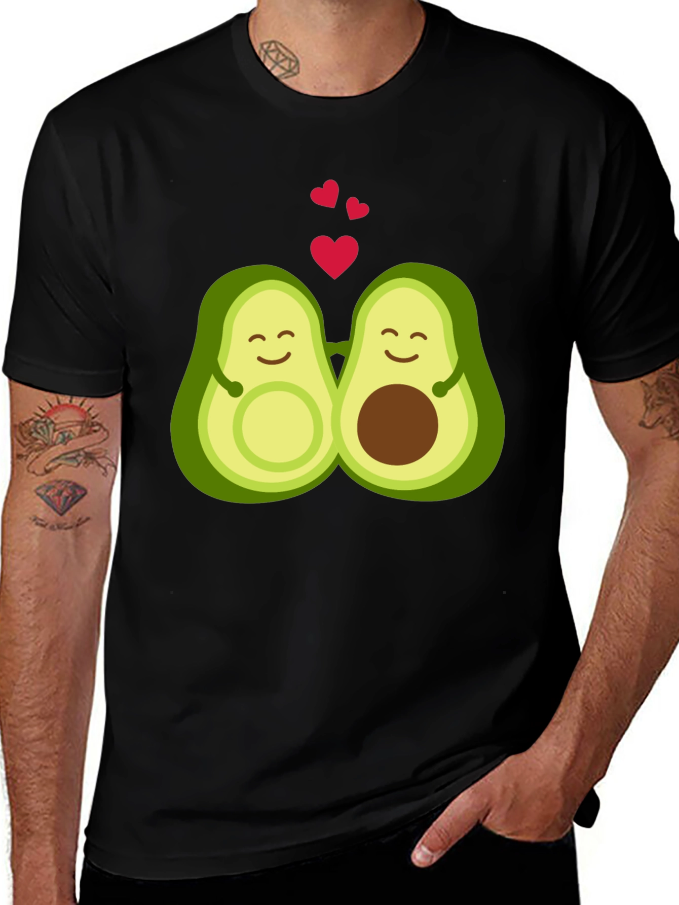 Avocado Love T-Shirt - Black