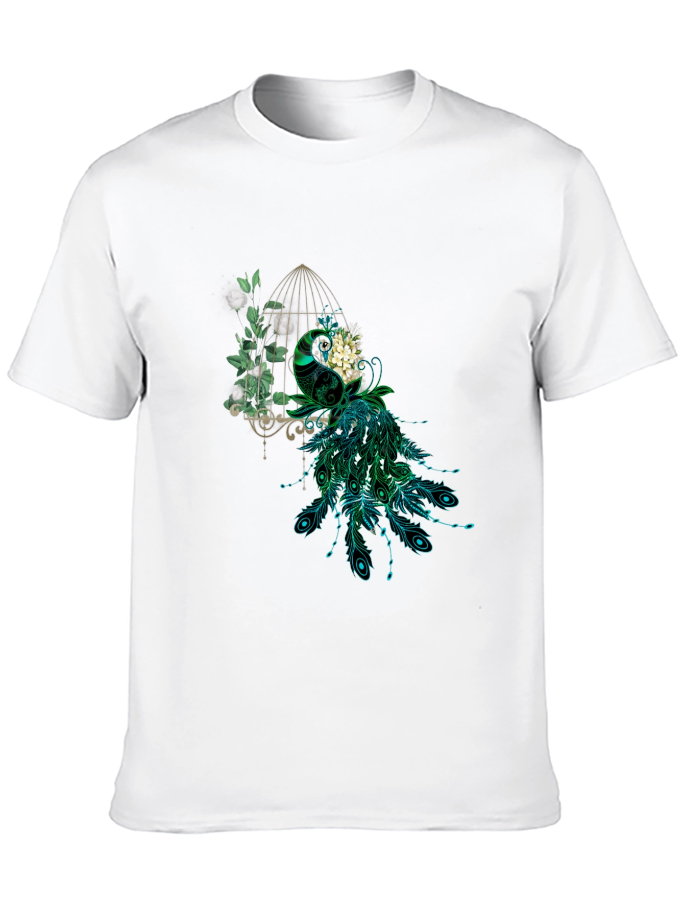 Peacock Cage Graphic T-Shirt