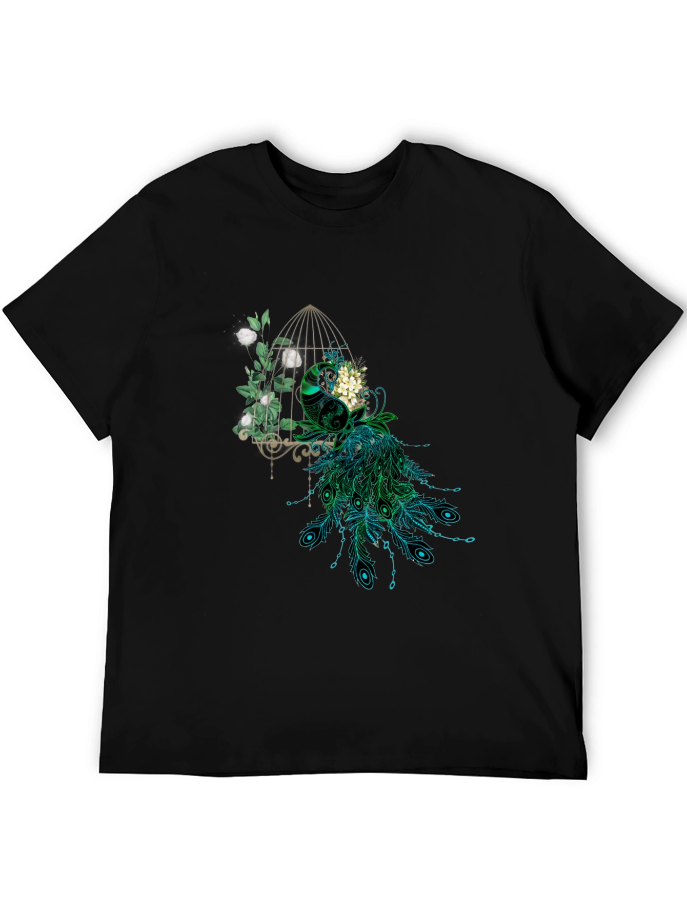 Peacock Cage Graphic T-Shirt