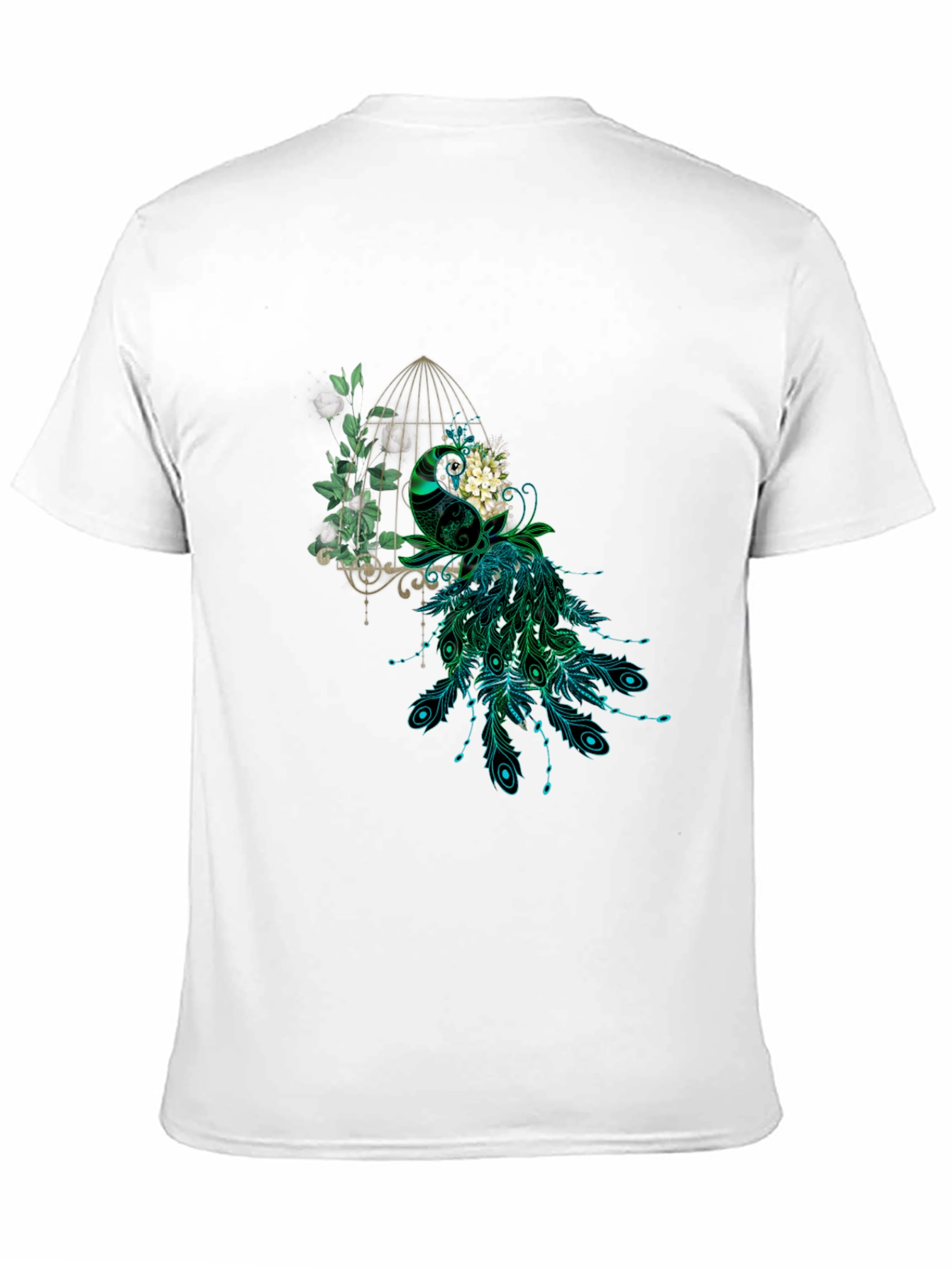 Peacock Cage Graphic T-Shirt