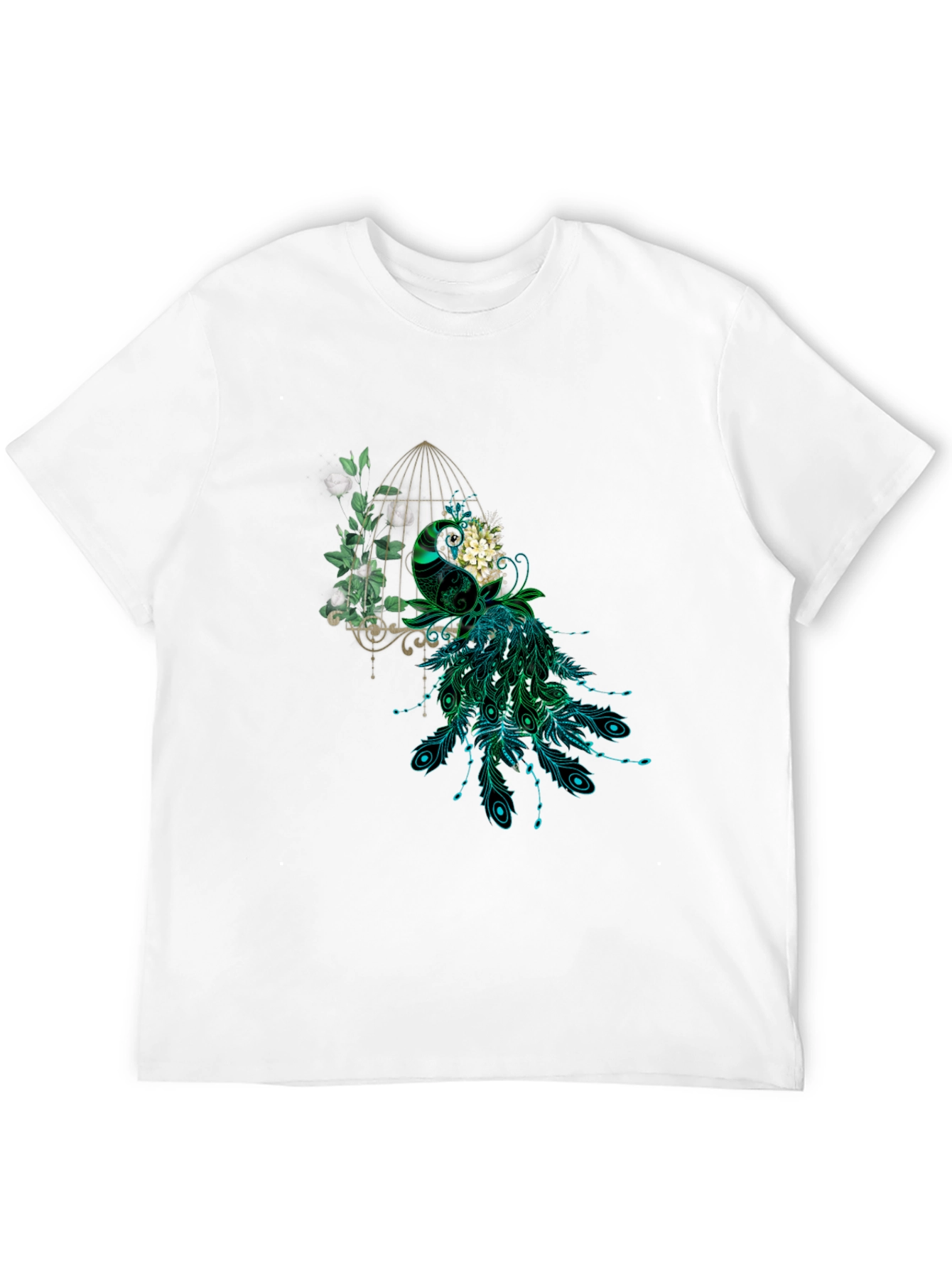 Peacock Cage Graphic T-Shirt