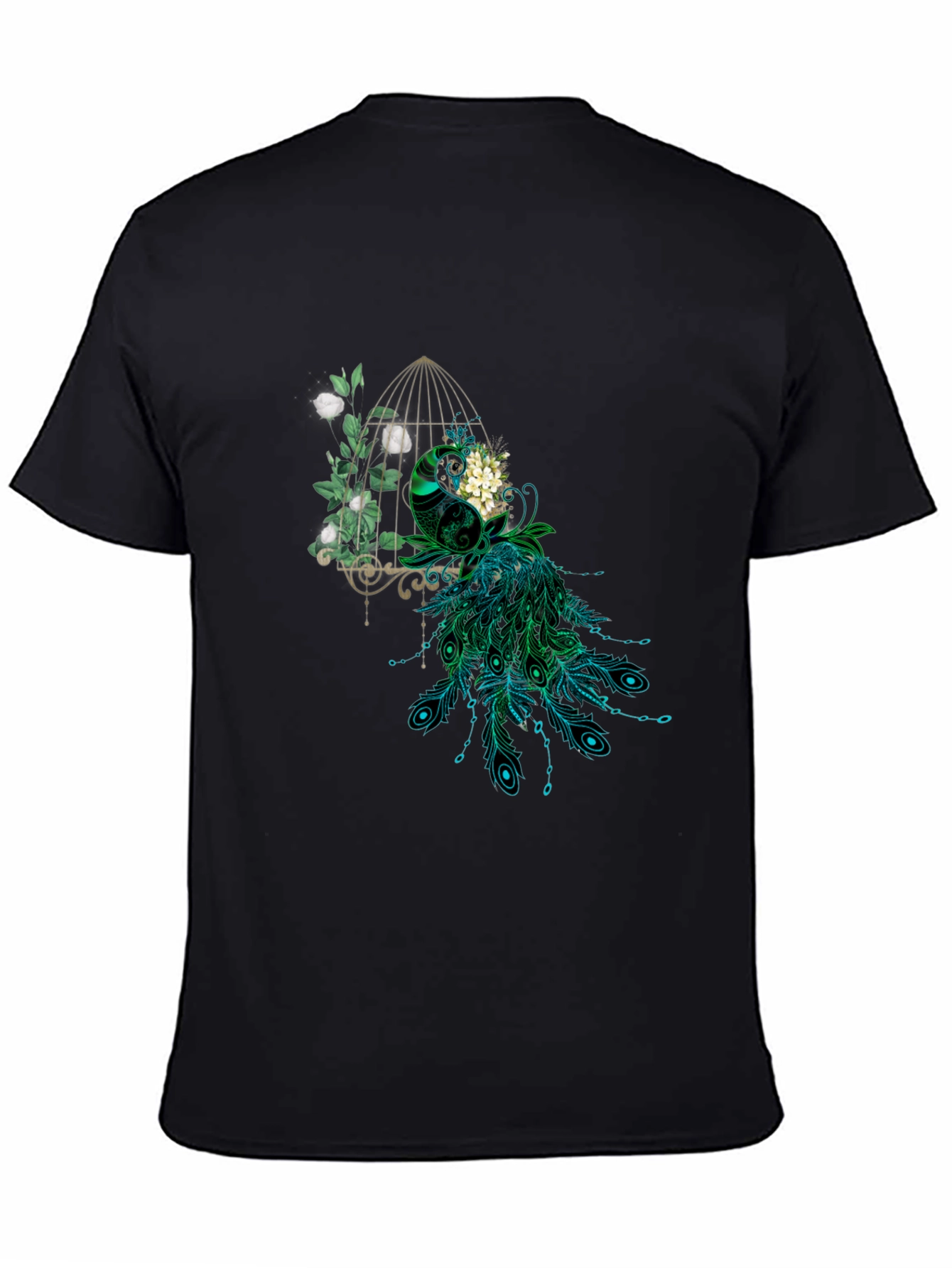 Peacock Cage Graphic T-Shirt