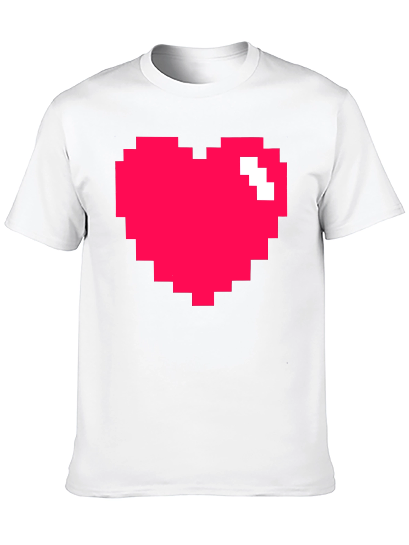 Pixel Heart Graphic Black T-Shirt - Gamer Style
