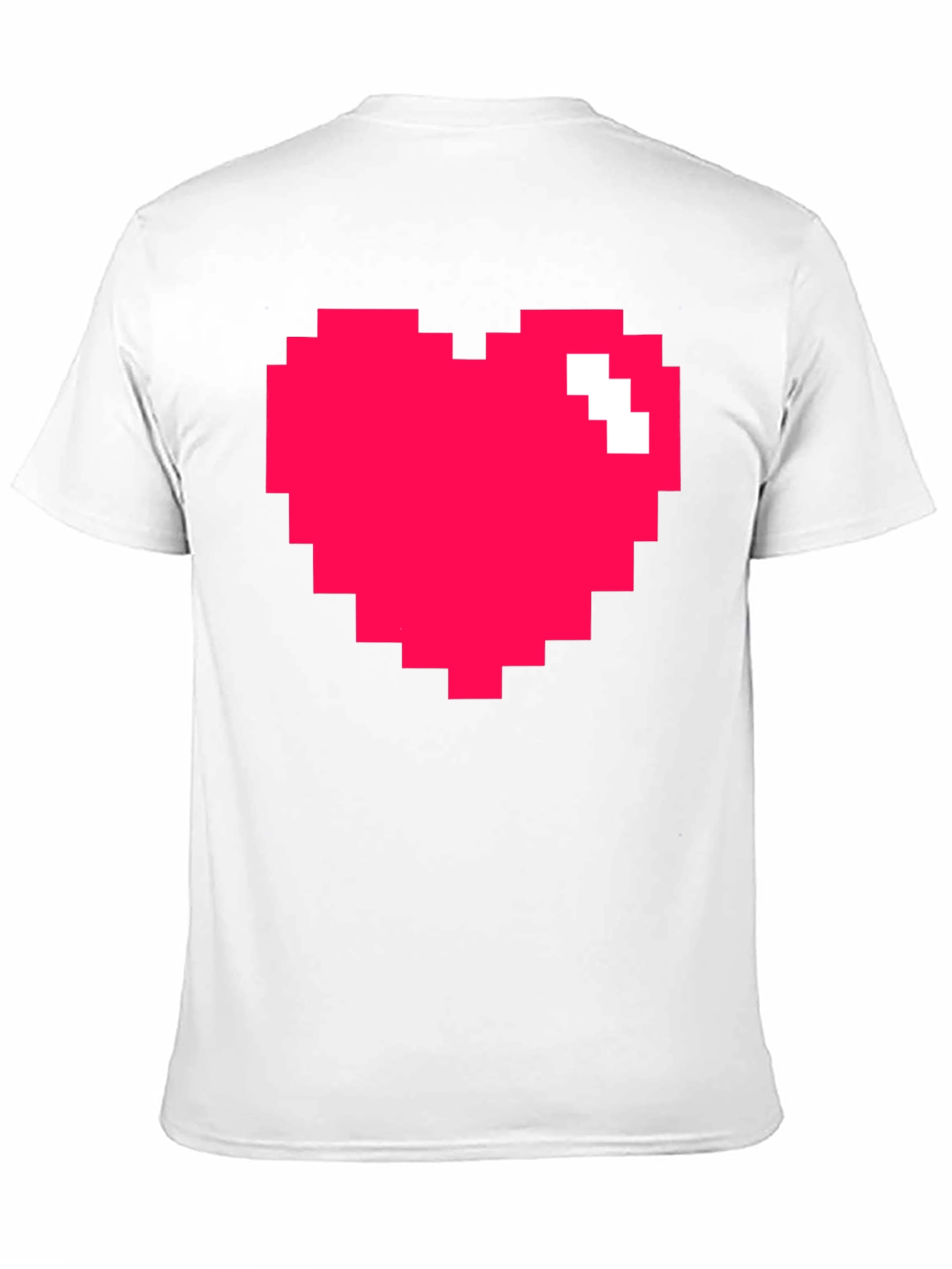 Pixel Heart Graphic Black T-Shirt - Gamer Style