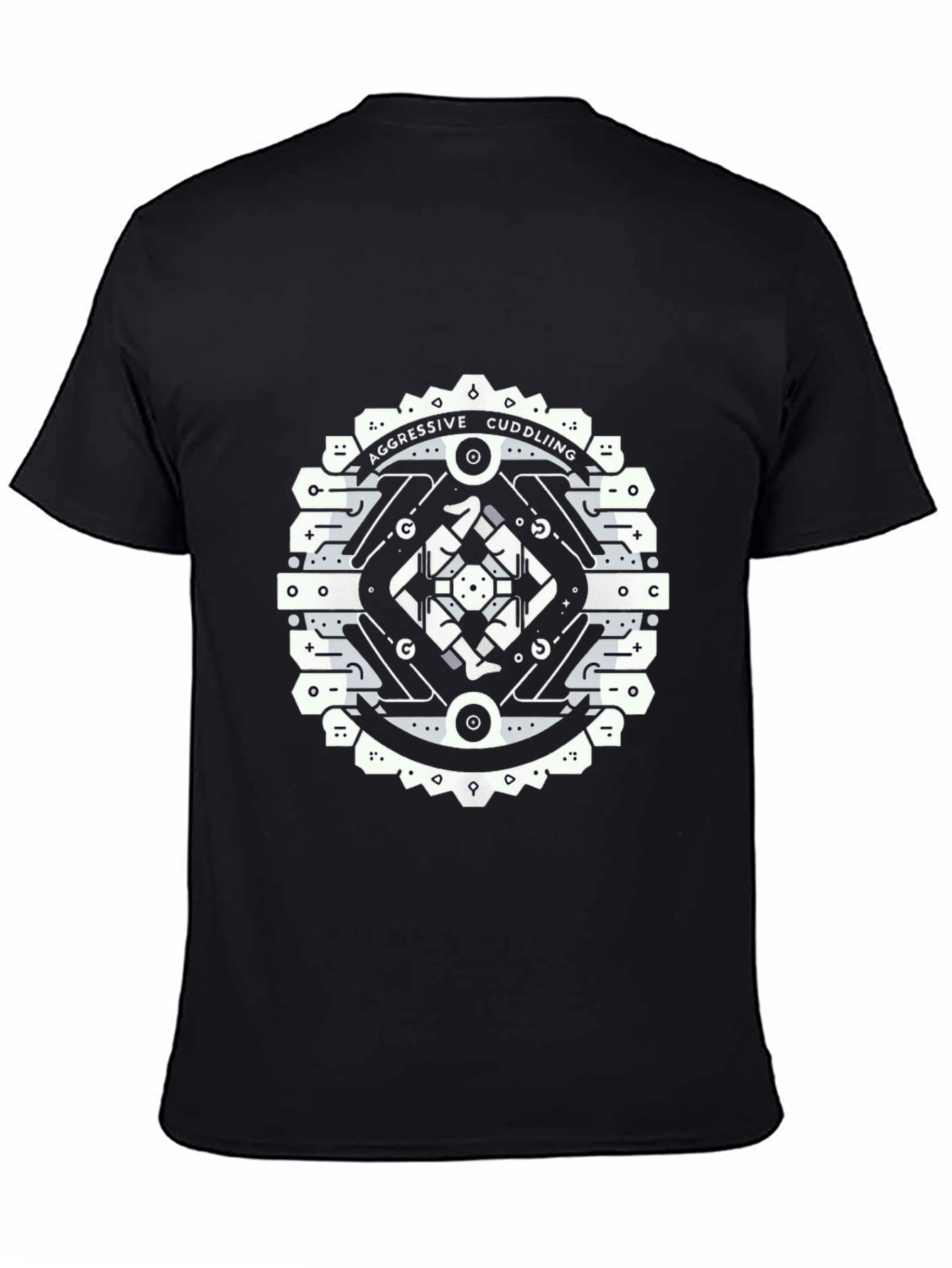 Aggressive Cuddling Graphic Tee - Black