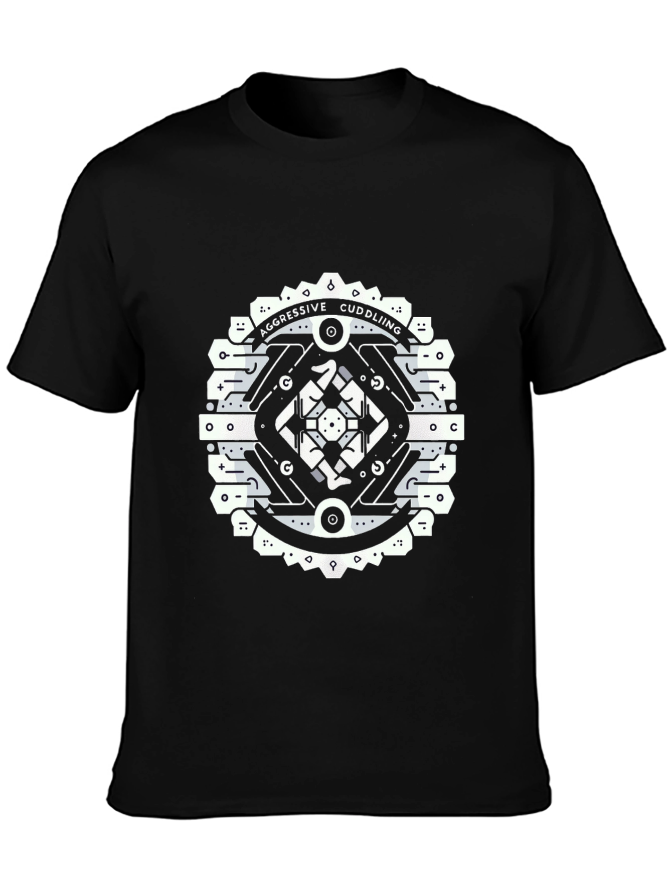Aggressive Cuddling Graphic Tee - Black