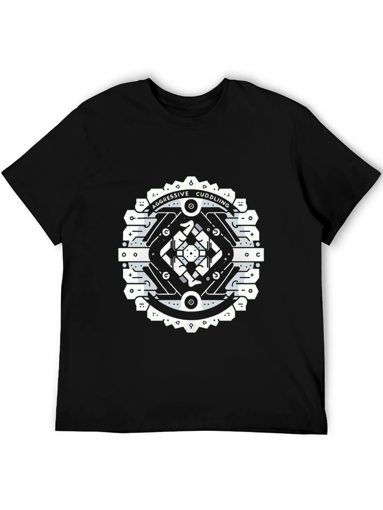 Aggressive Cuddling Graphic Tee - Black