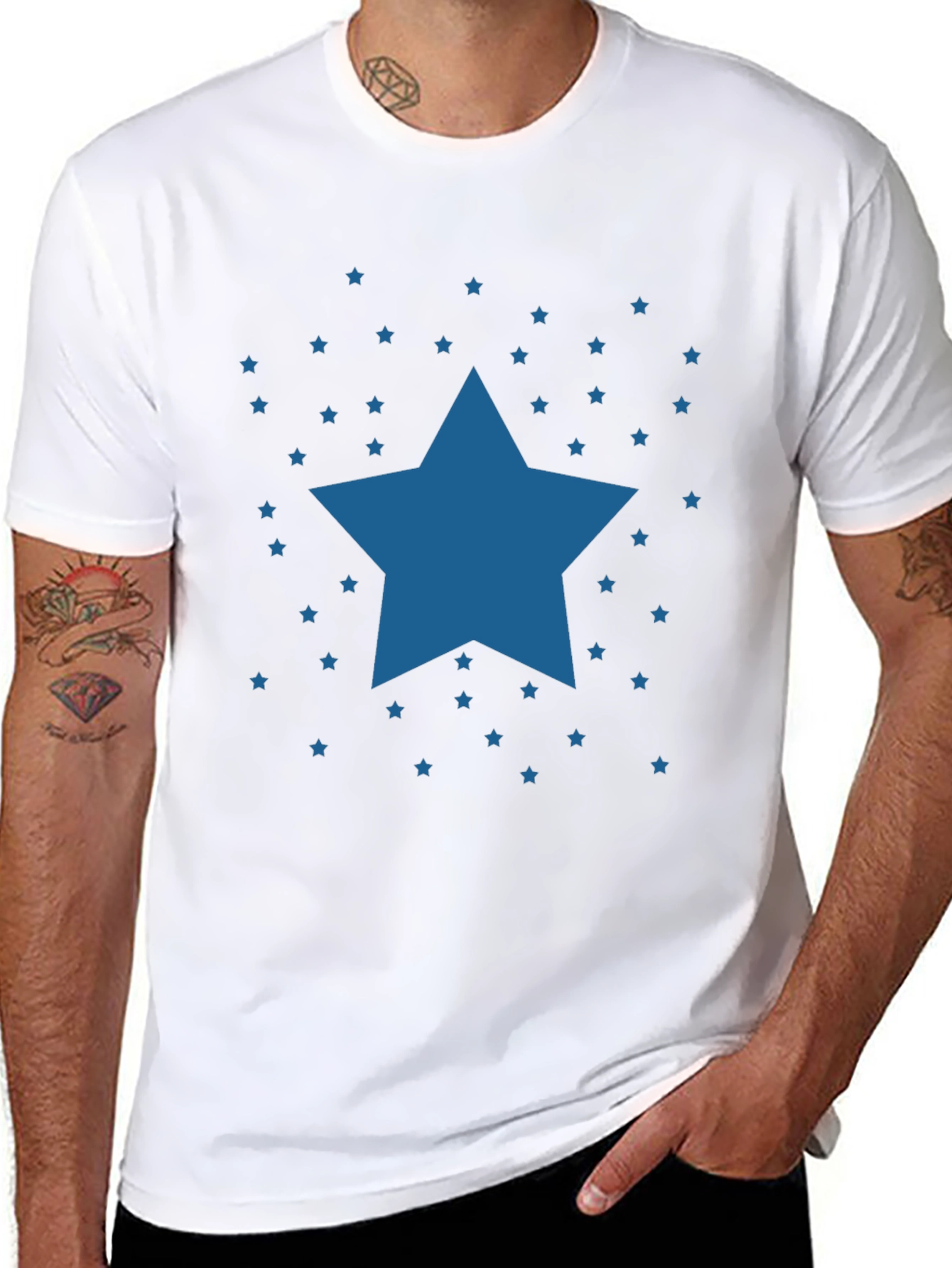 Starry Night Graphic Tee - Classic Black