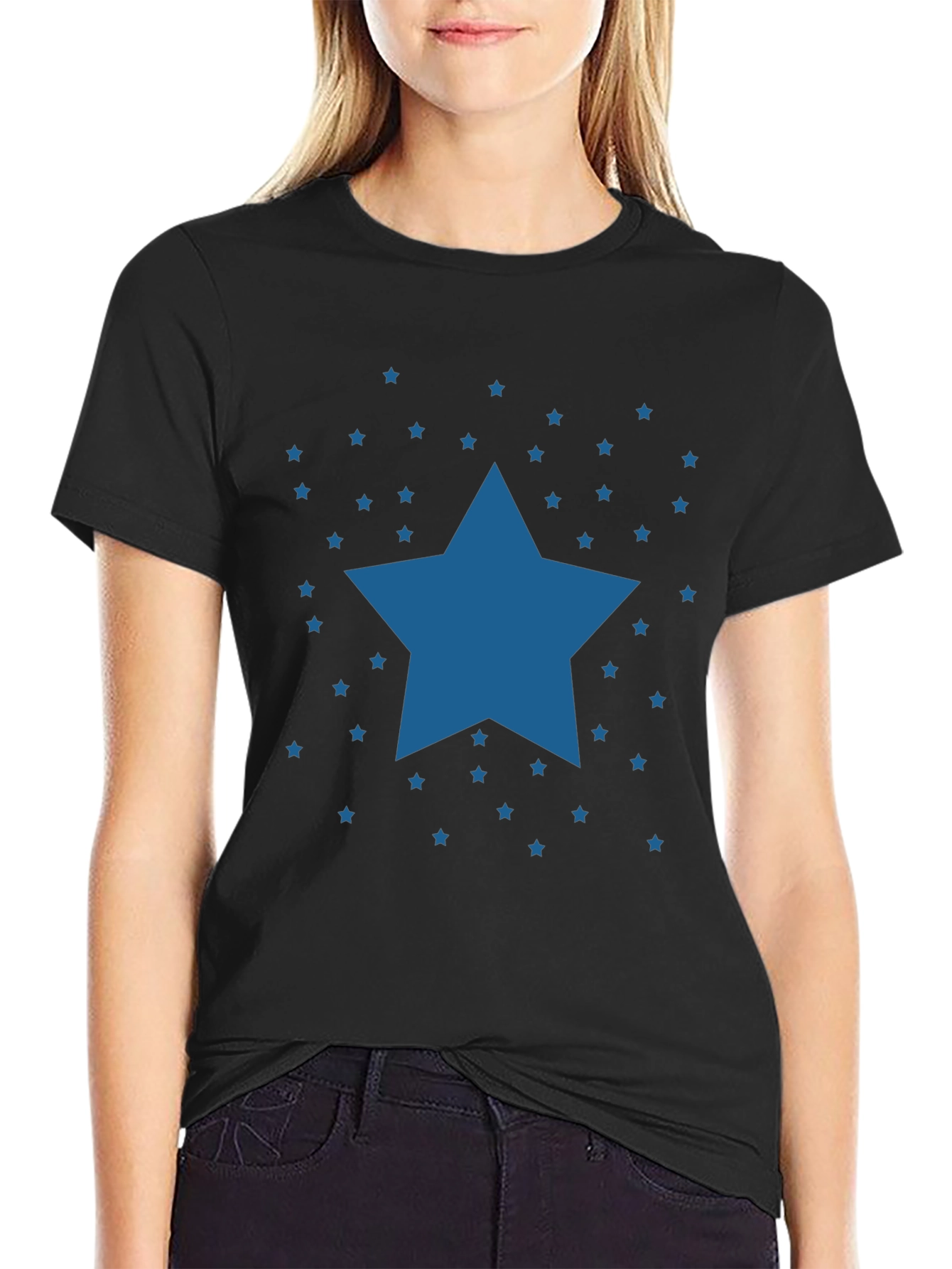 Starry Night Graphic Tee - Classic Black