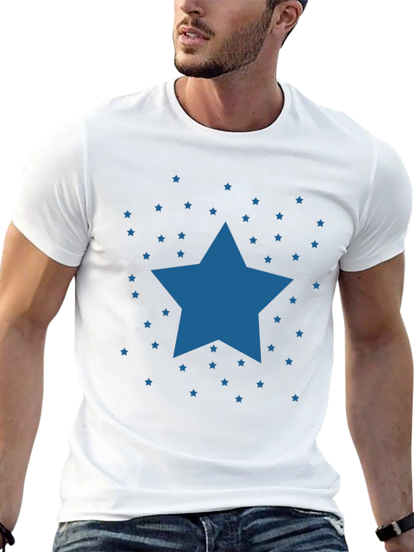 Starry Night Graphic Tee - Classic Black