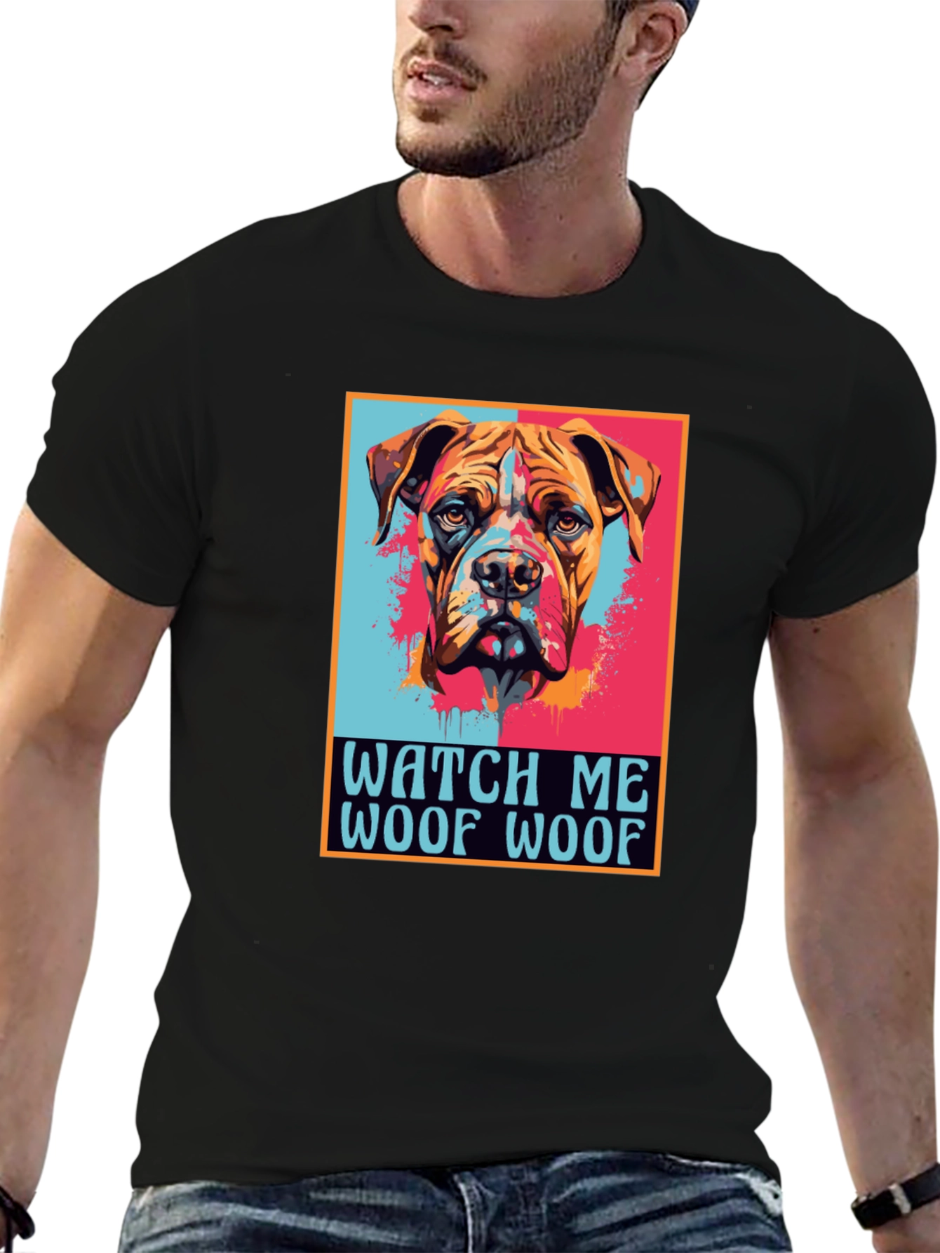 Dog Graphic Print Tee - Watch Me Woof Woof!